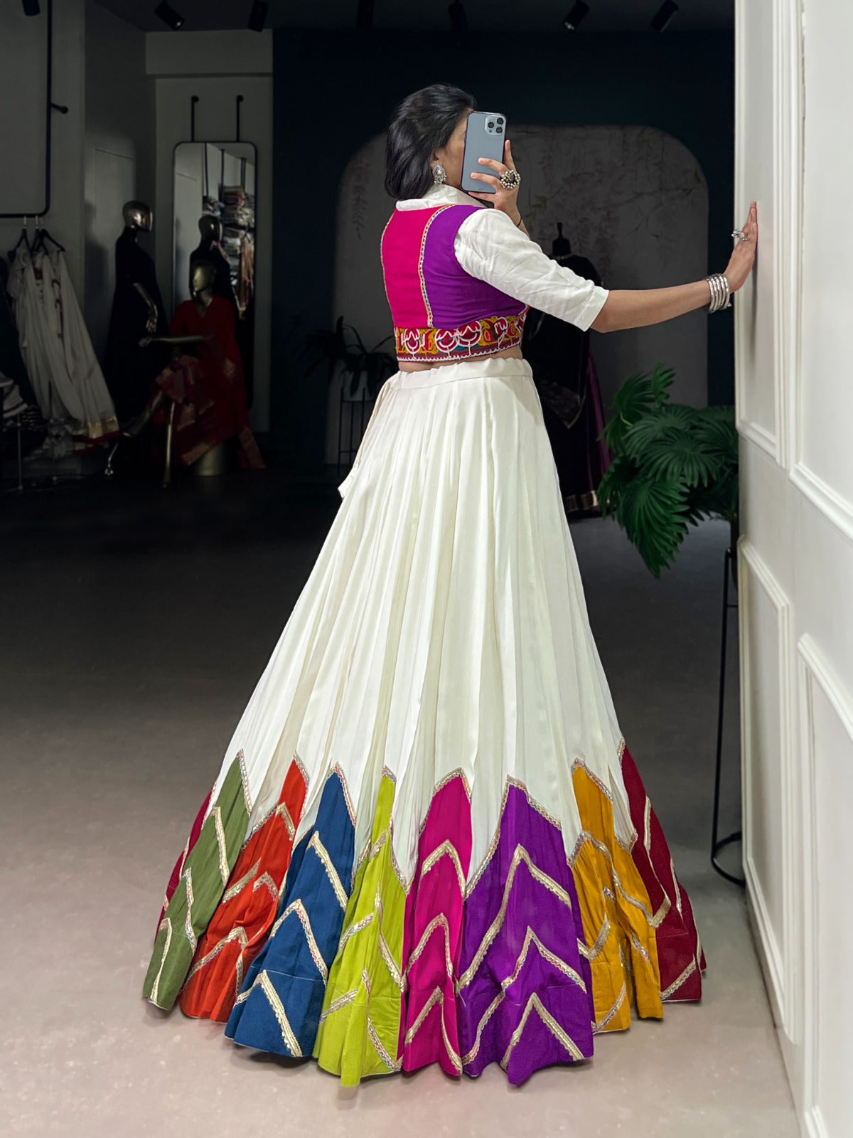 Pure Reyon Plain Work Navratri Chaniya Choli