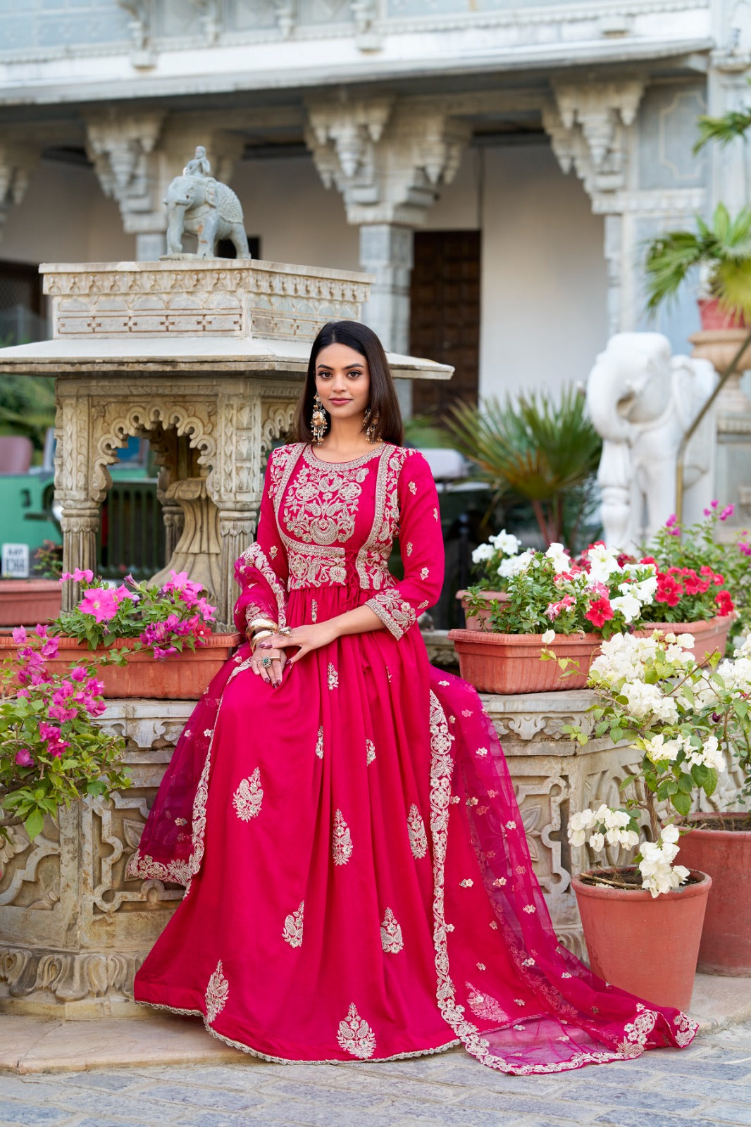 Ready To Wear Gown Silken elegance, embroidered to perfection