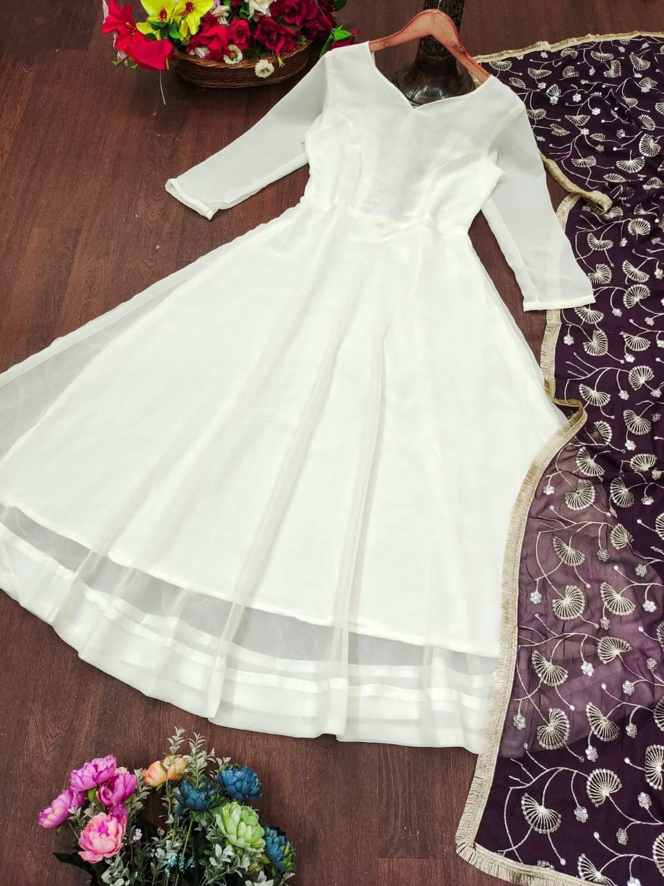 Launching New Anrakali Gown Dupatta