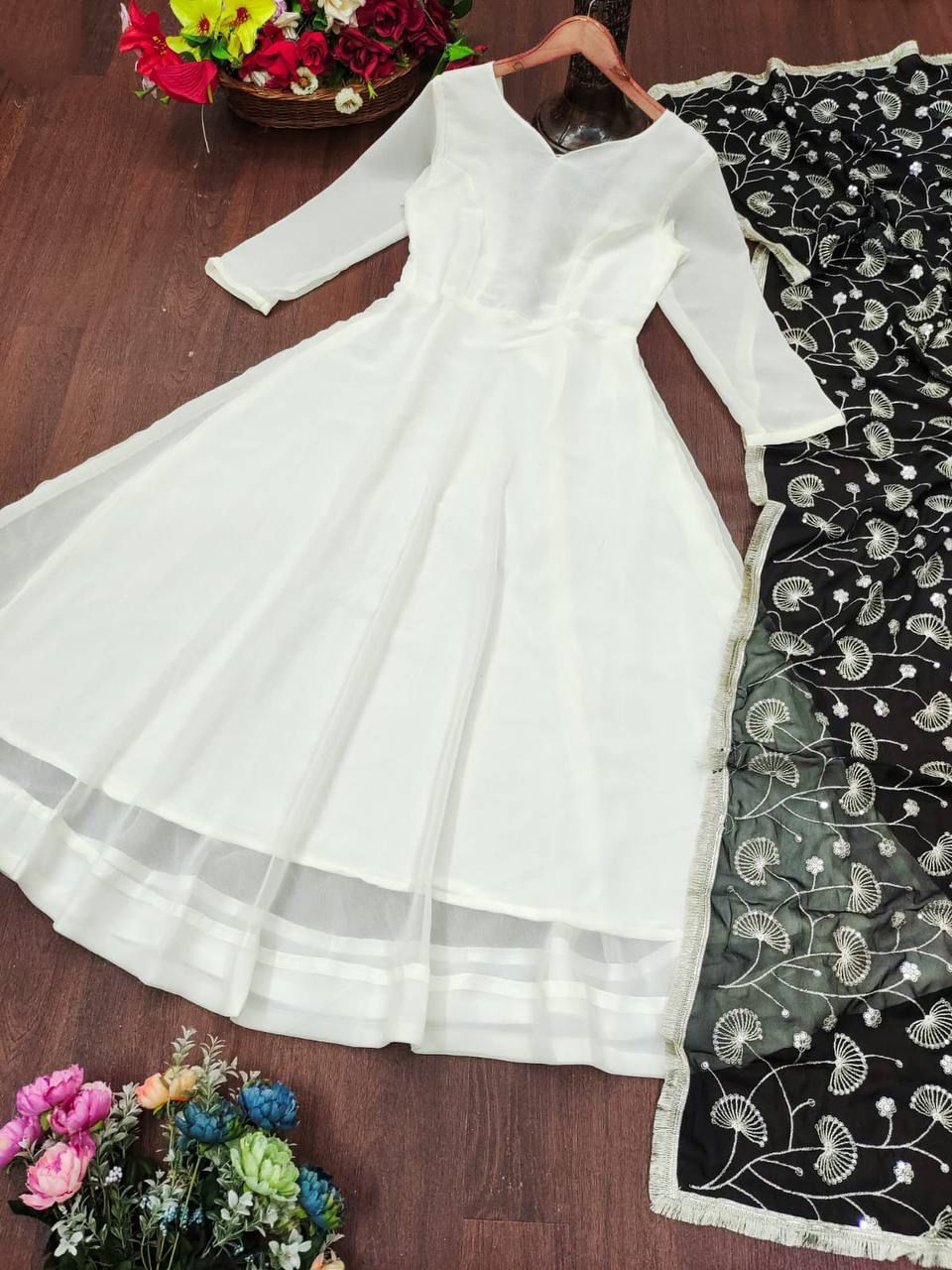 Launching New Anrakali Gown Dupatta