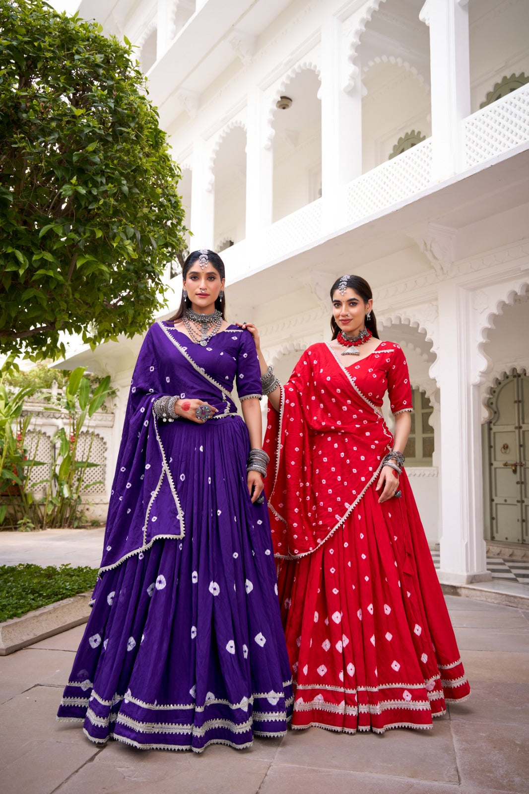 This Navratri, celebrate the fusion of fashion with tradition – Chanderi Bandhani design choli will give you charm and a unique glow on every rhythm of Garba