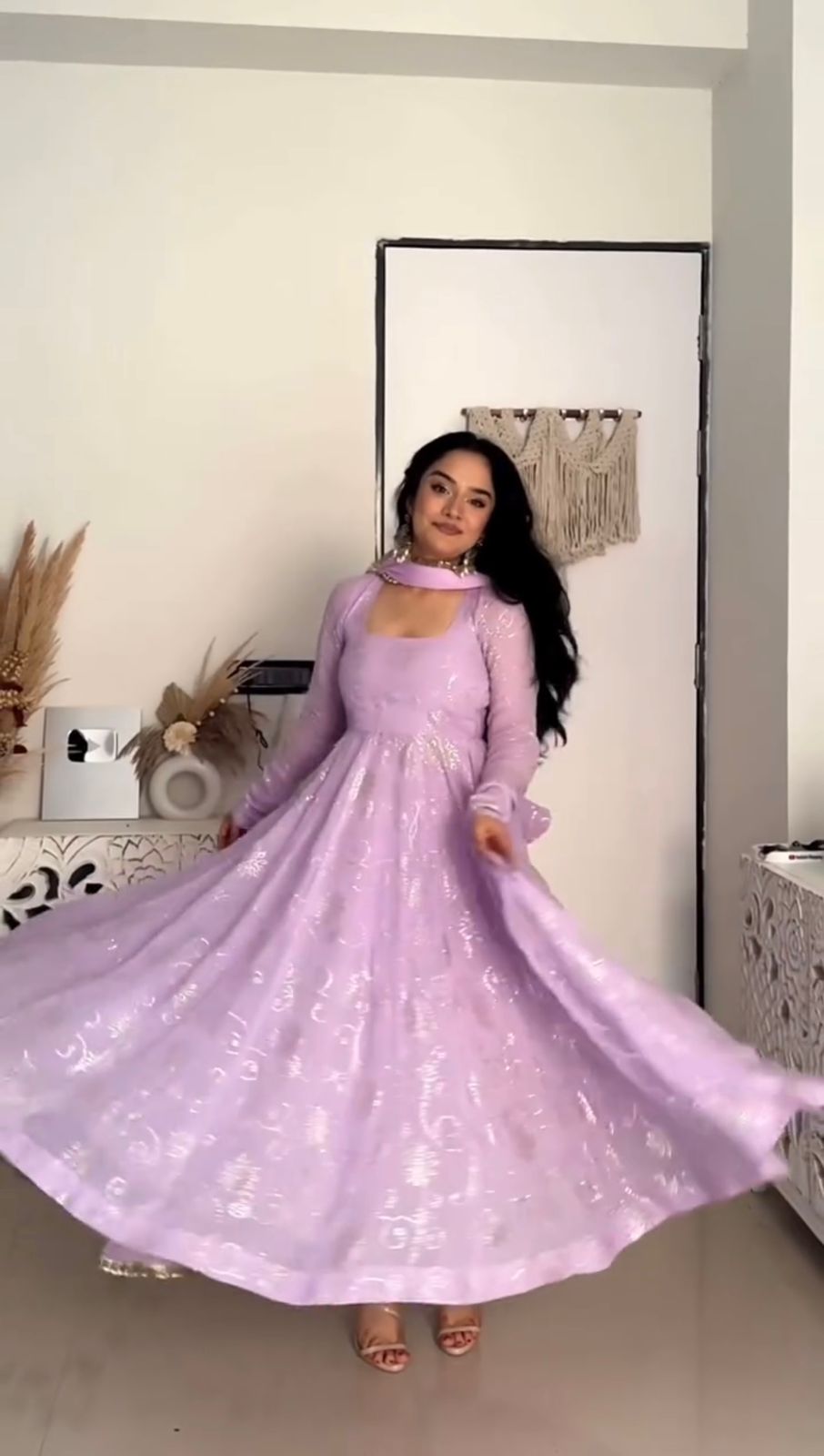 Designer Gown Set – Elegant Ethnic Wear ✨