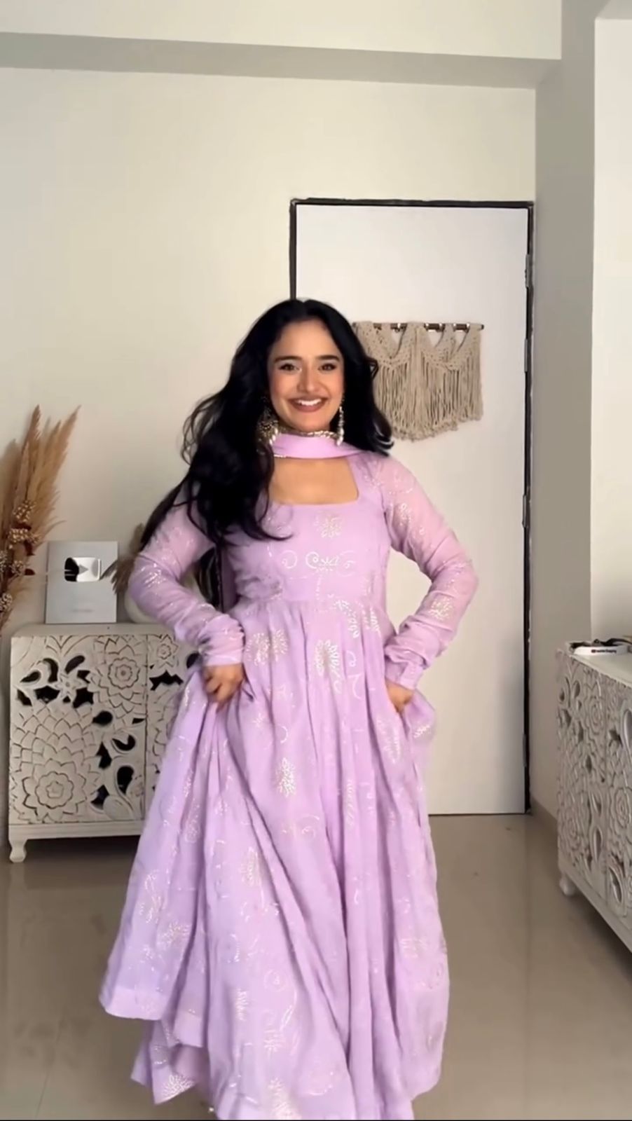 Designer Gown Set – Elegant Ethnic Wear ✨