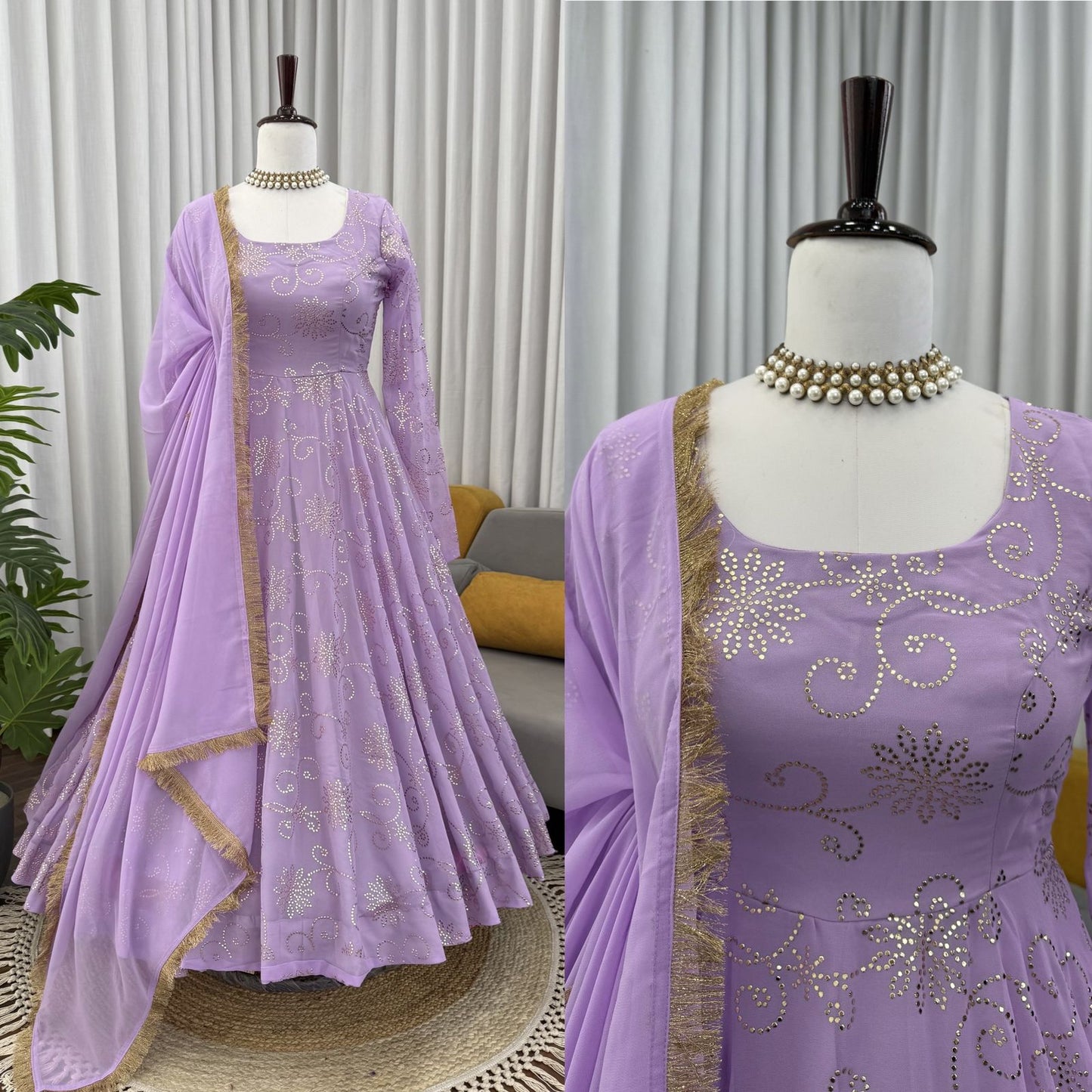 Designer Gown Set – Elegant Ethnic Wear ✨