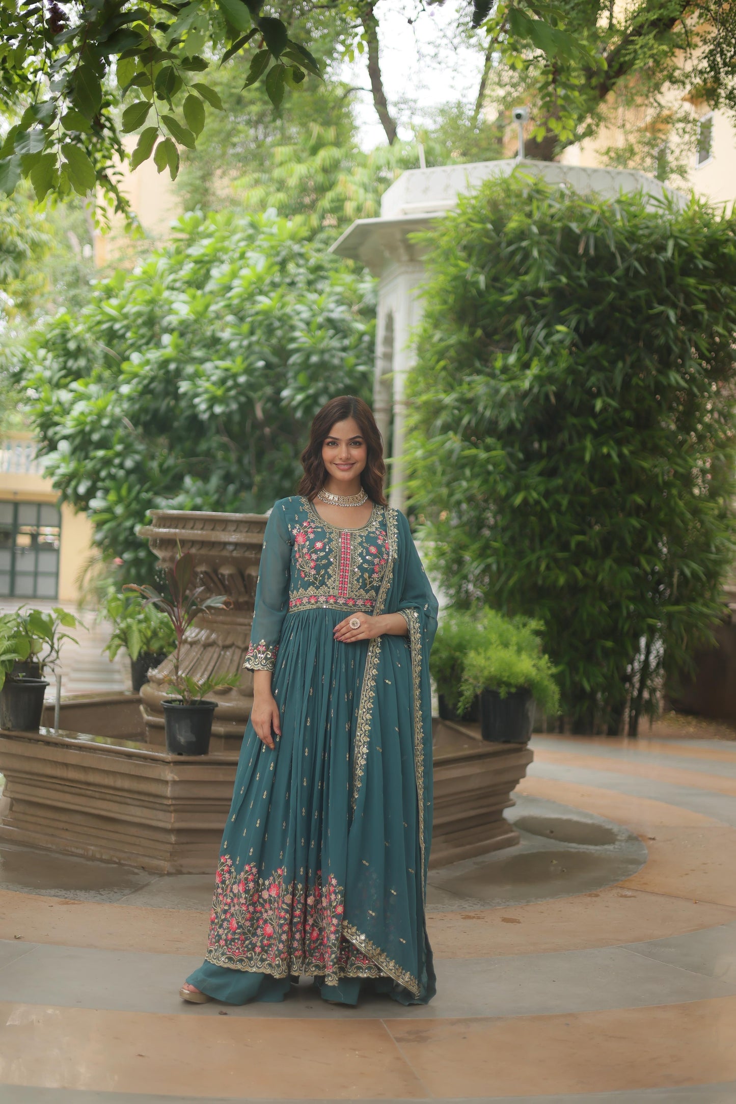Premium designer readymade top-sharara-dupatta collections