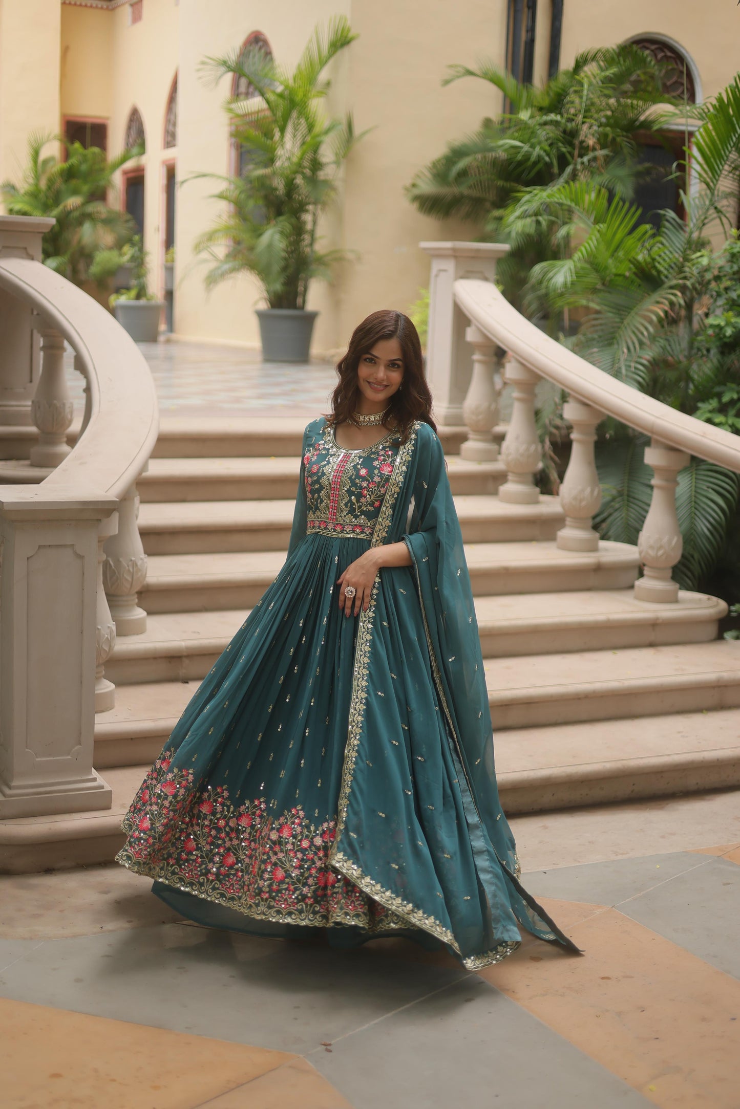 Premium designer readymade top-sharara-dupatta collections