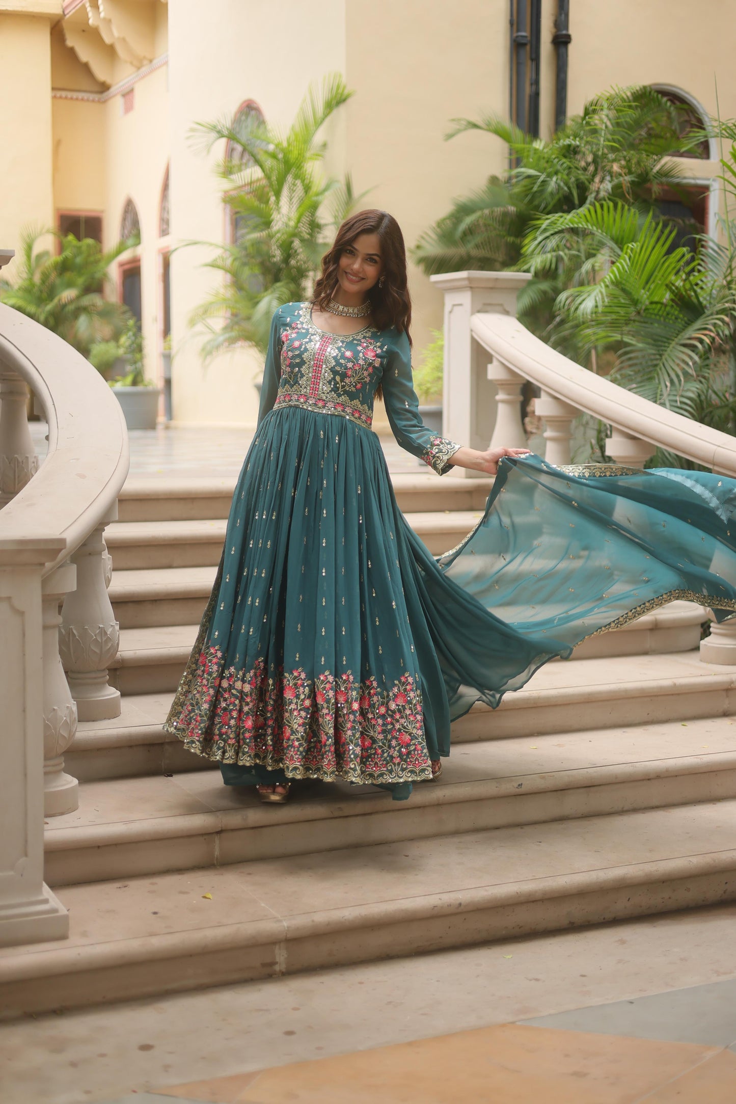 Premium designer readymade top-sharara-dupatta collections