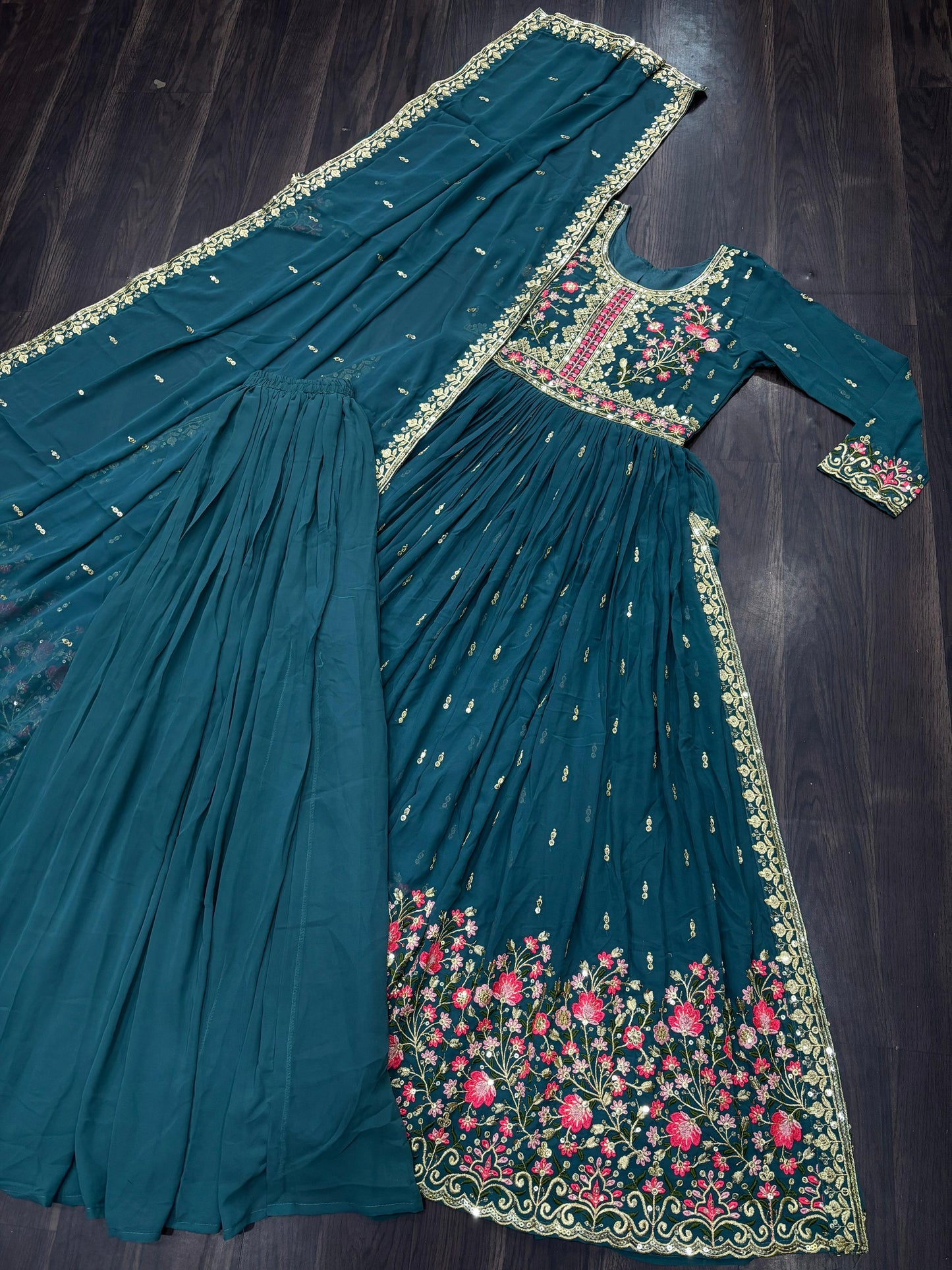 Premium designer readymade top-sharara-dupatta collections