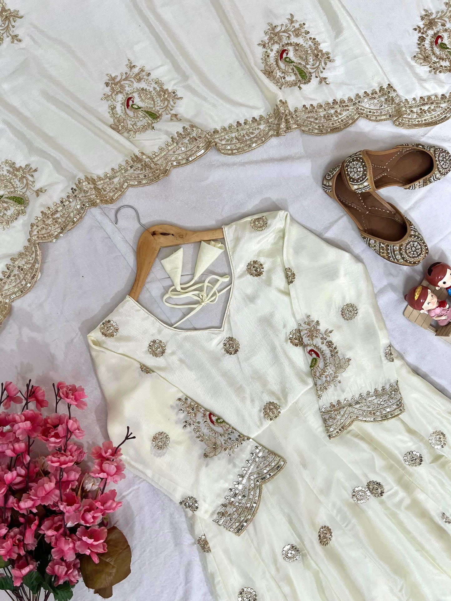 Enhance the beauty of your wardrobe with this newly launched designer anarkali gown with elegant dupatta
