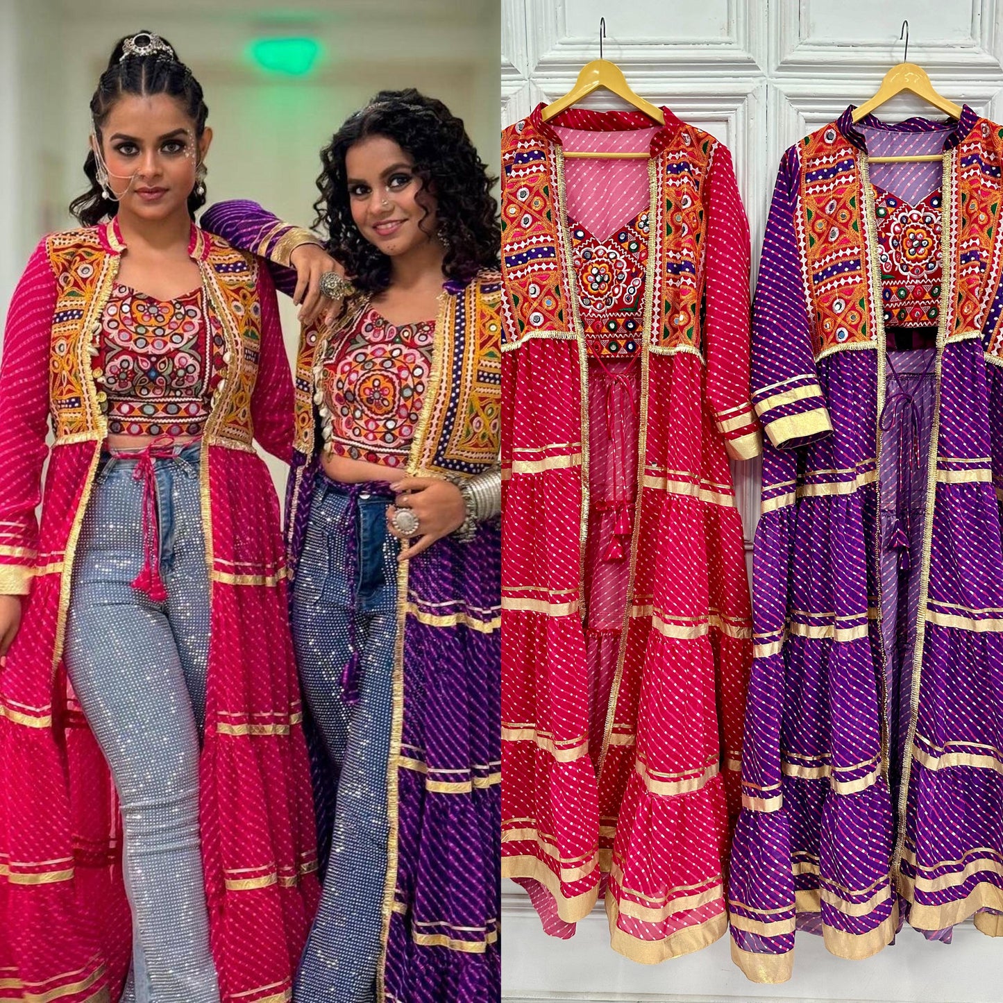 Navratri special shrug and blouse