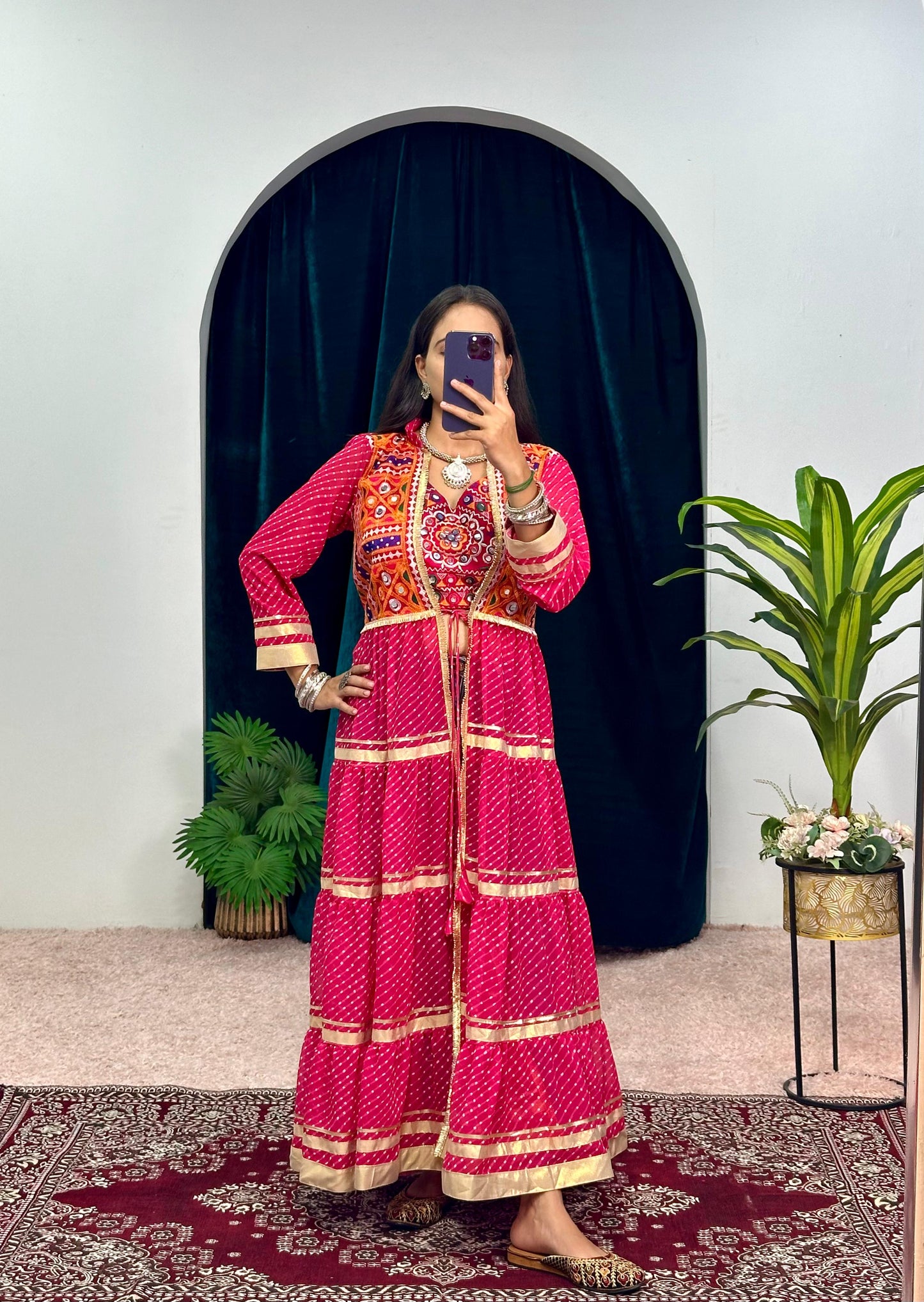 Navratri special shrug and blouse