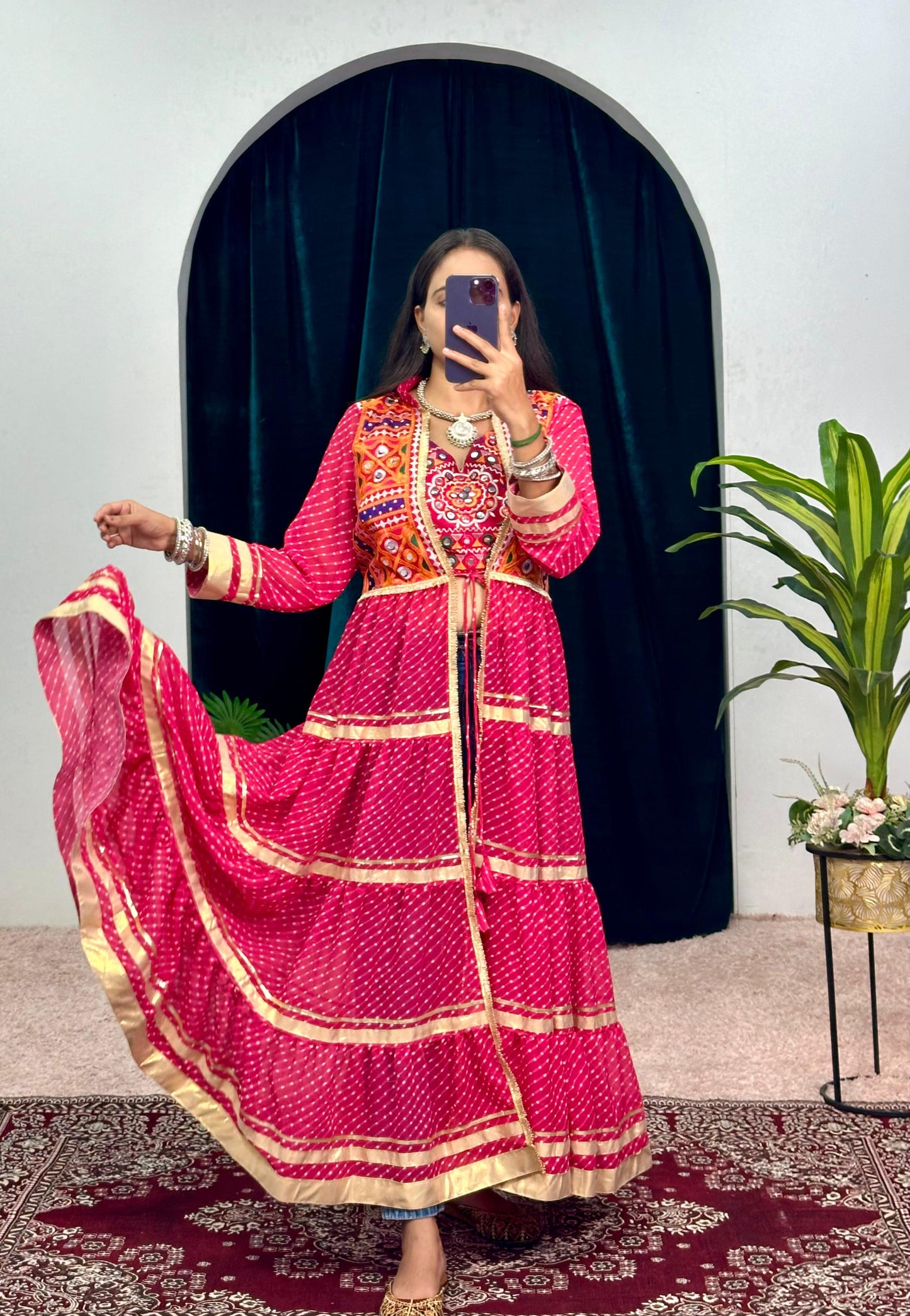 Navratri special shrug and blouse