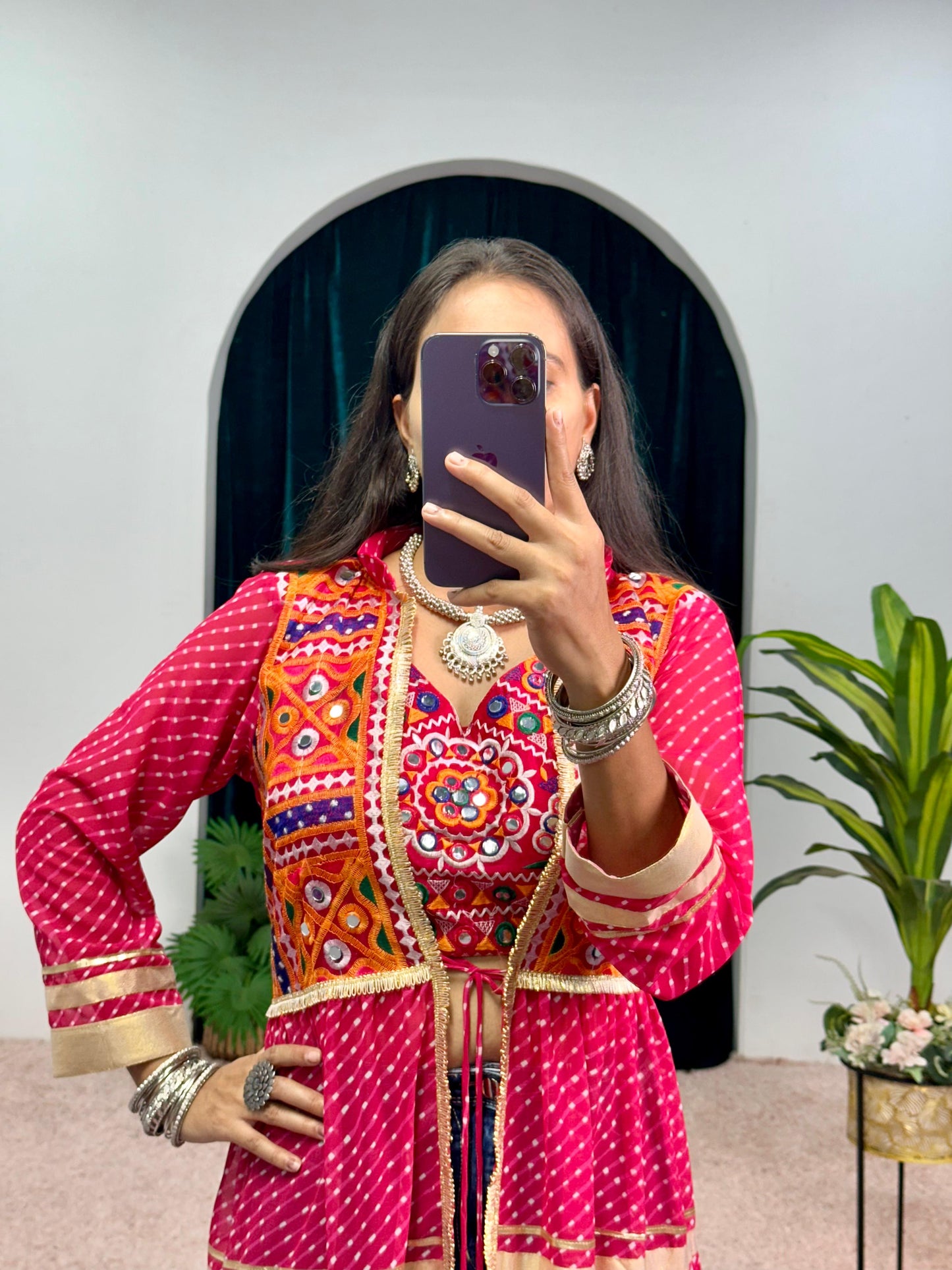 Navratri special shrug and blouse