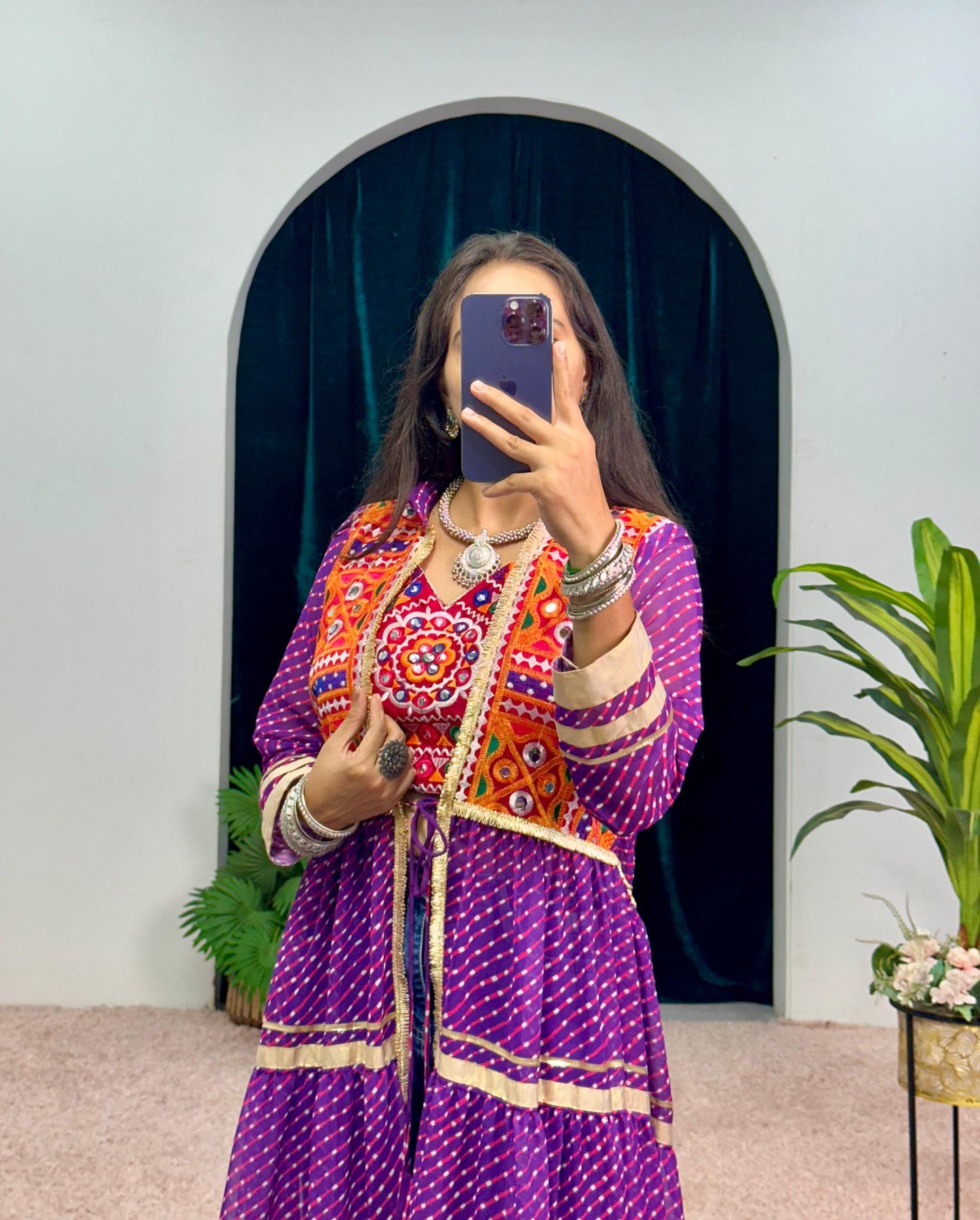 Navratri special shrug and blouse