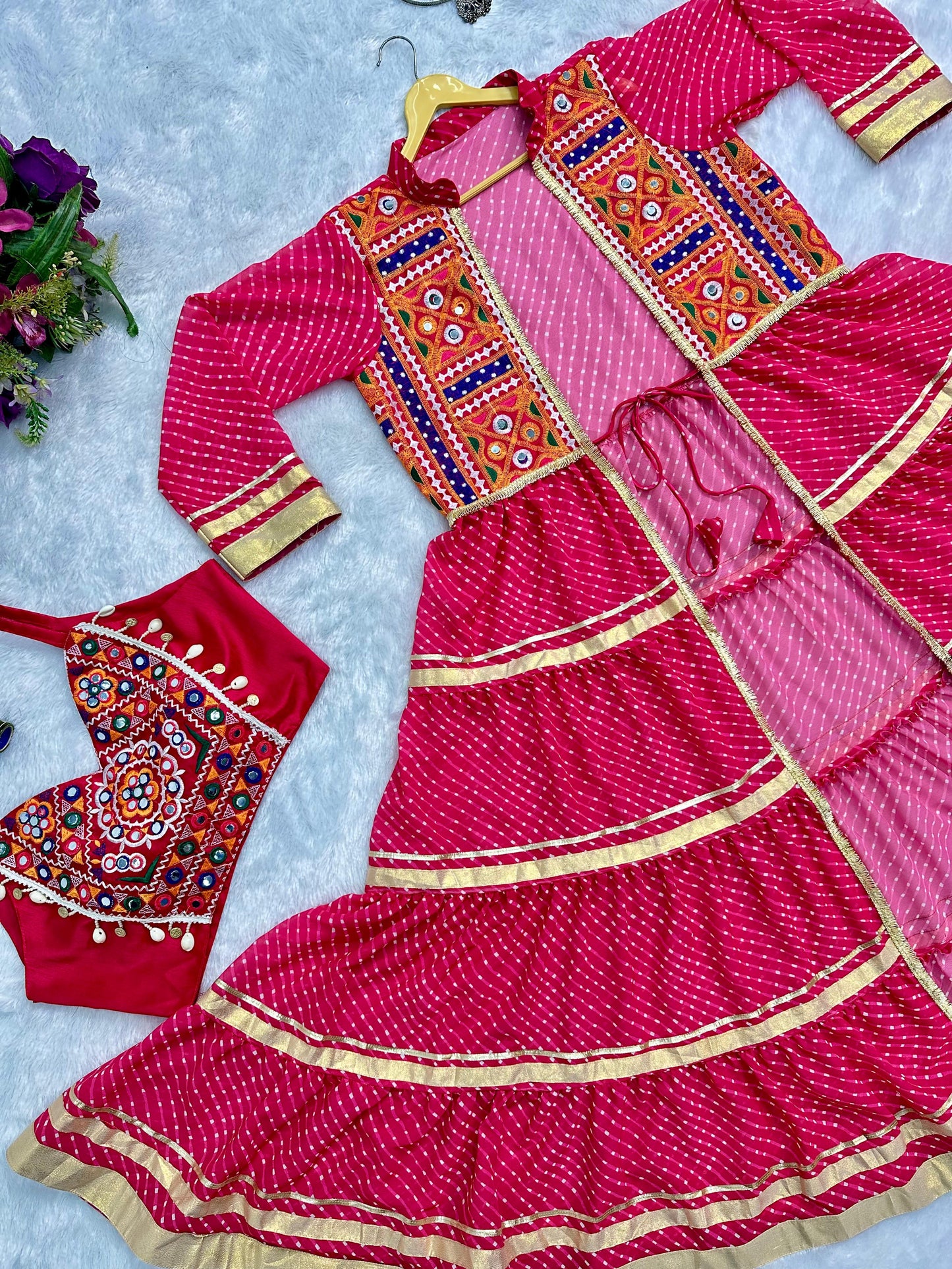 Navratri special shrug and blouse