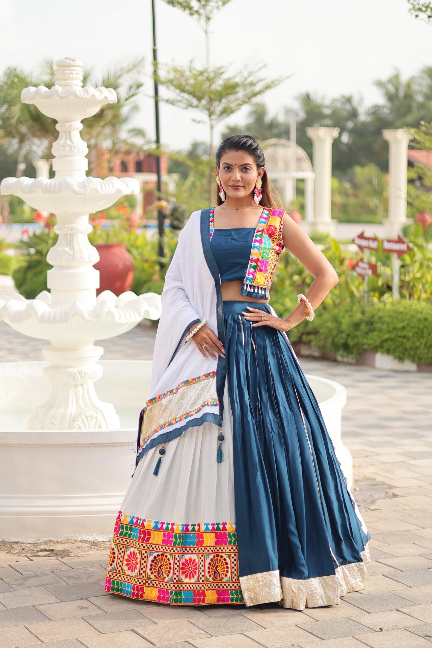 Navratri Special Gamathi Work Lehenga choli