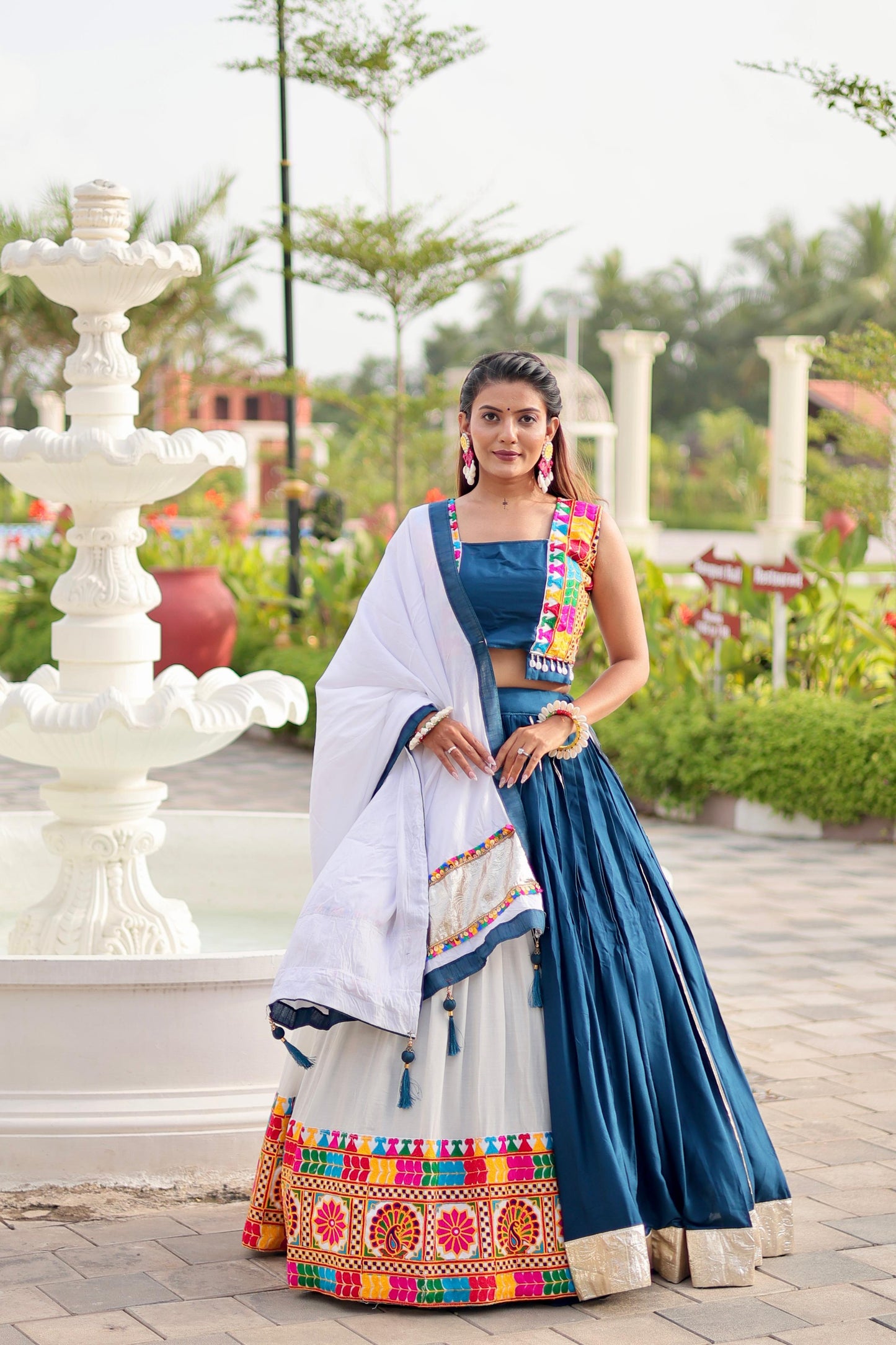 Navratri Special Gamathi Work Lehenga choli
