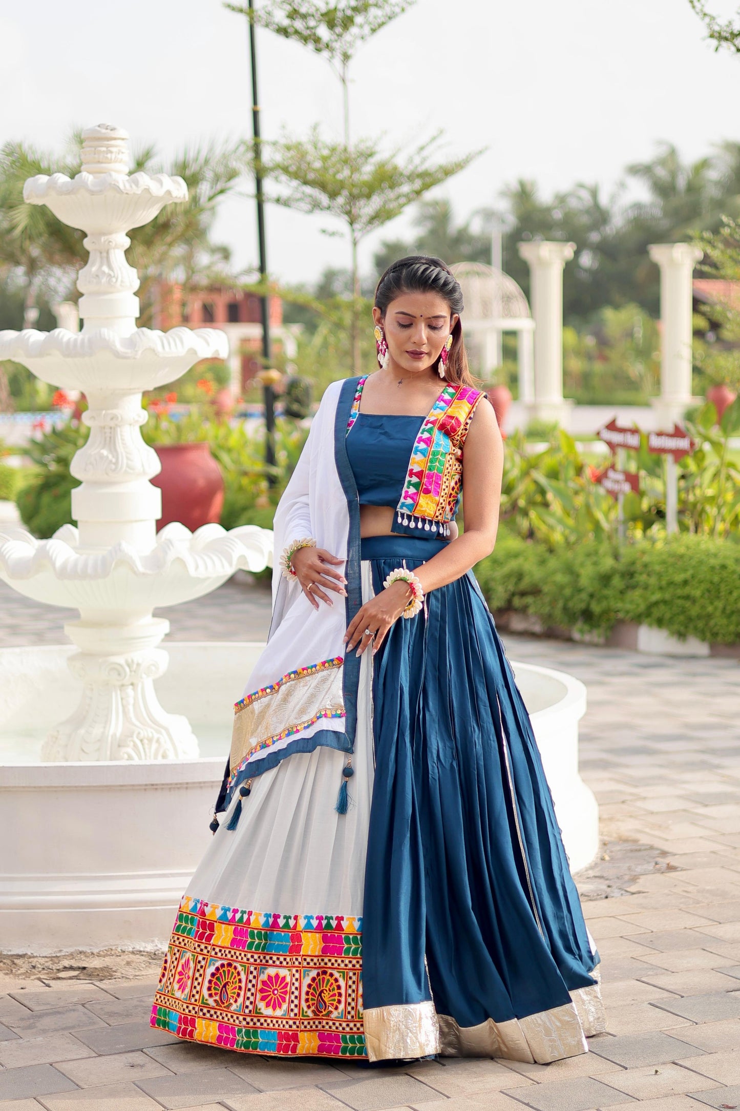 Navratri Special Gamathi Work Lehenga choli