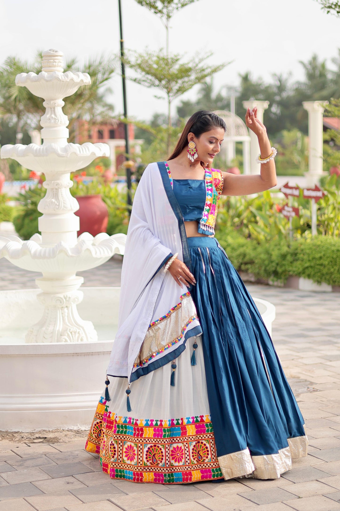 Navratri Special Gamathi Work Lehenga choli