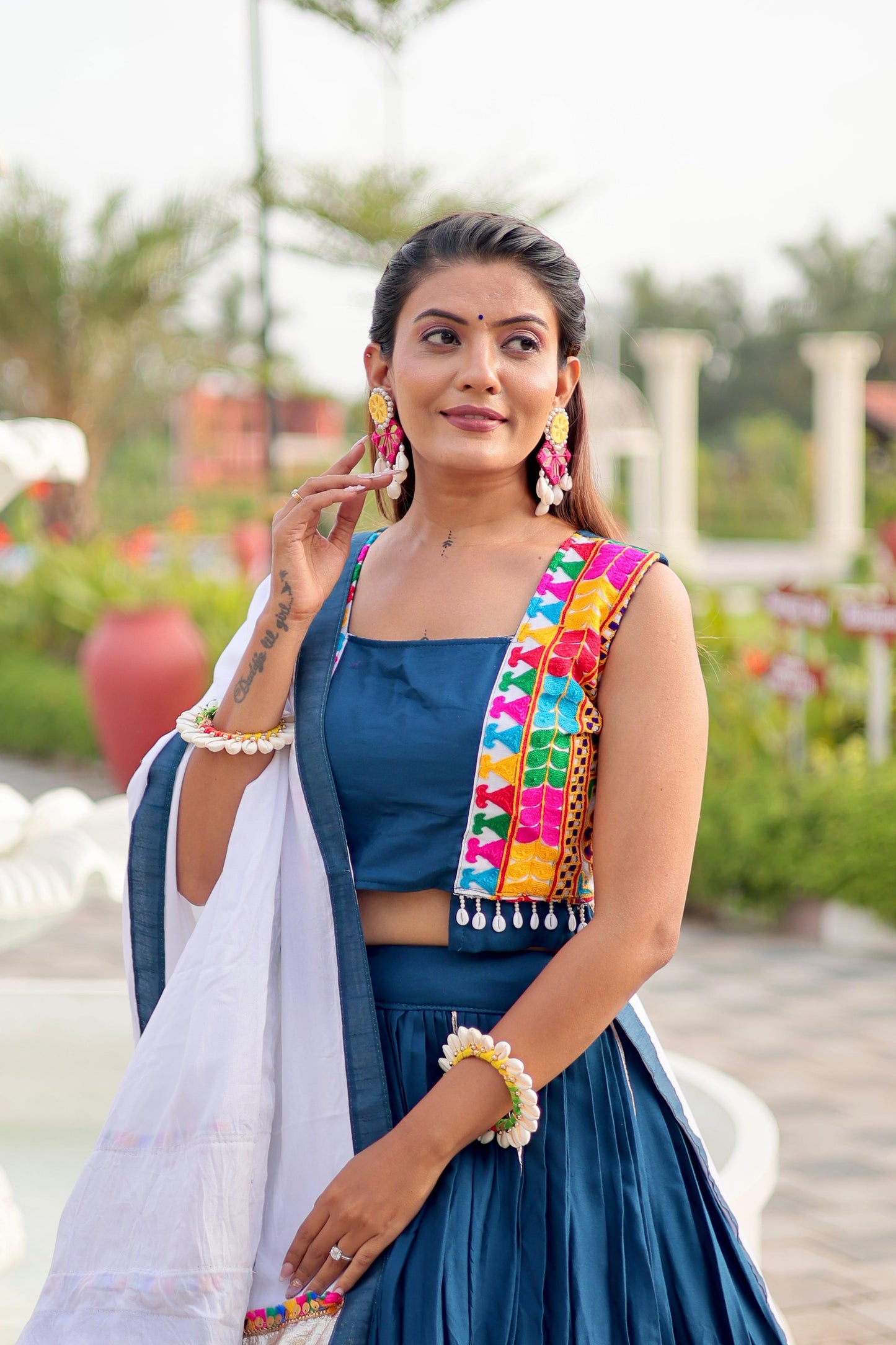 Navratri Special Gamathi Work Lehenga choli