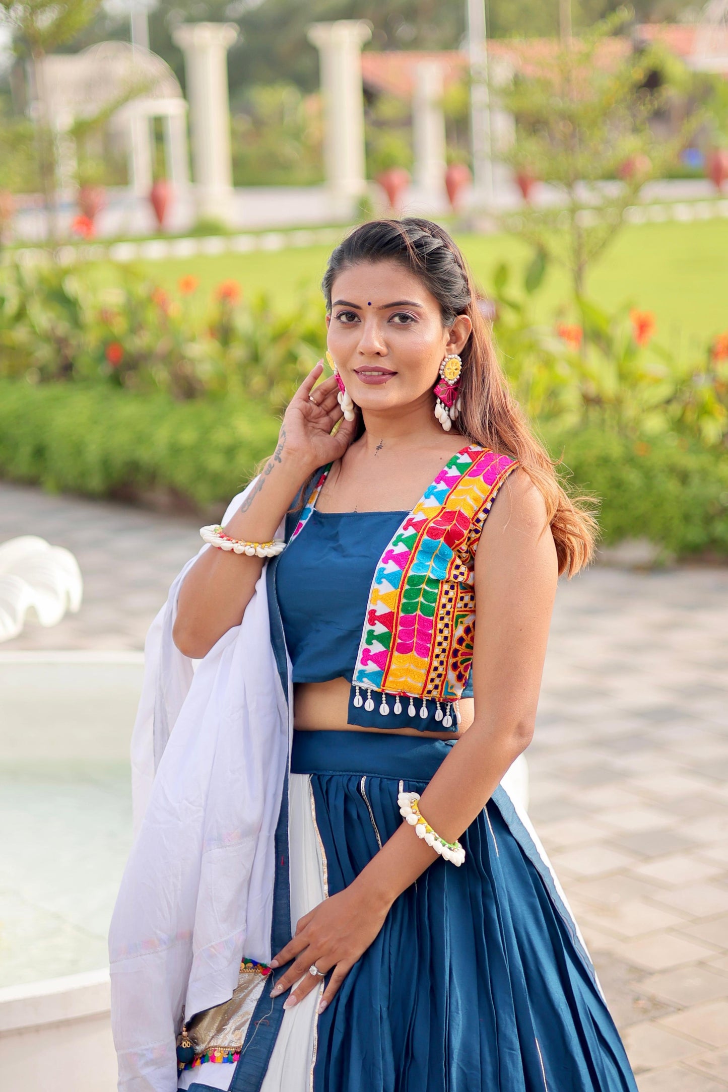Navratri Special Gamathi Work Lehenga choli