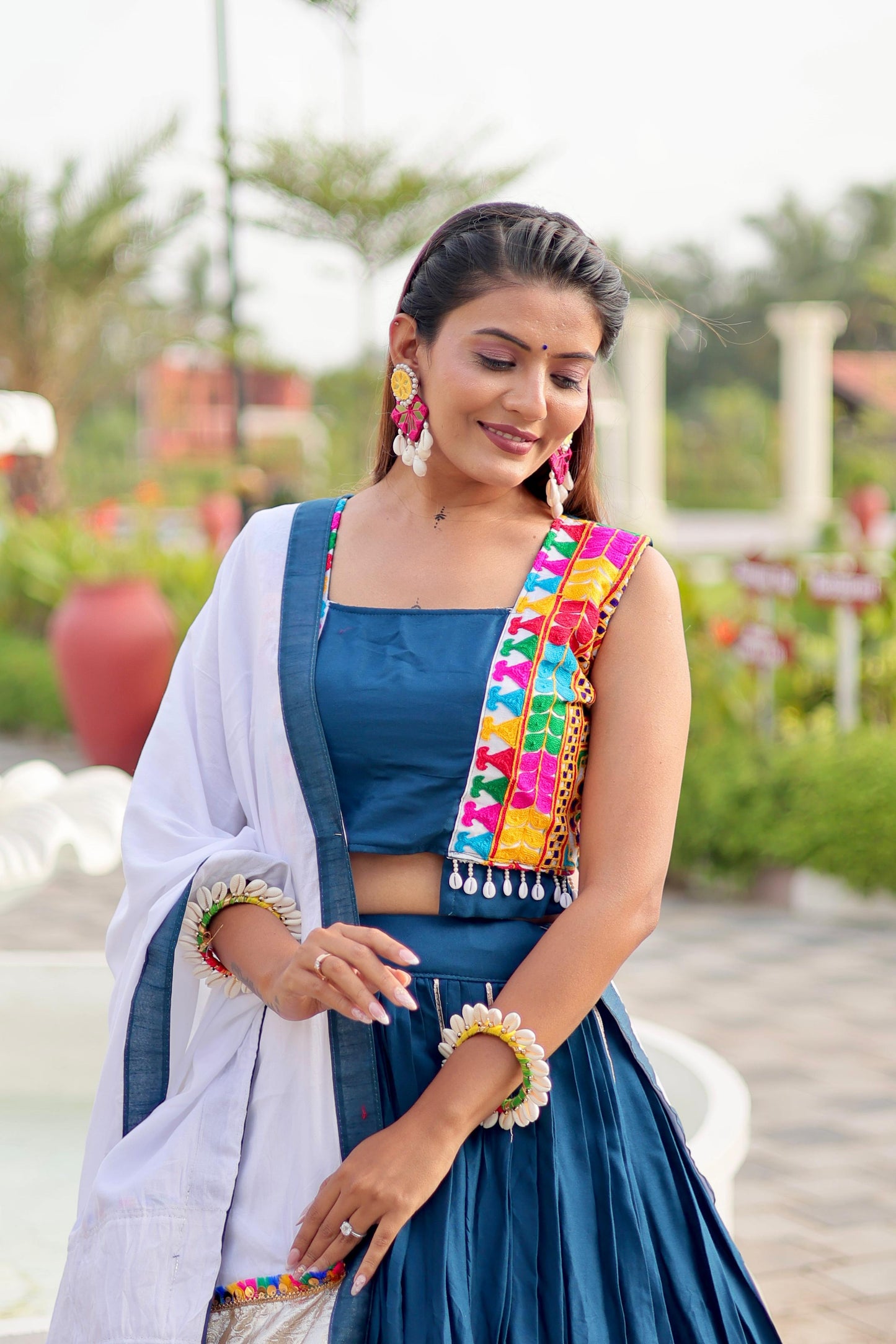 Navratri Special Gamathi Work Lehenga choli