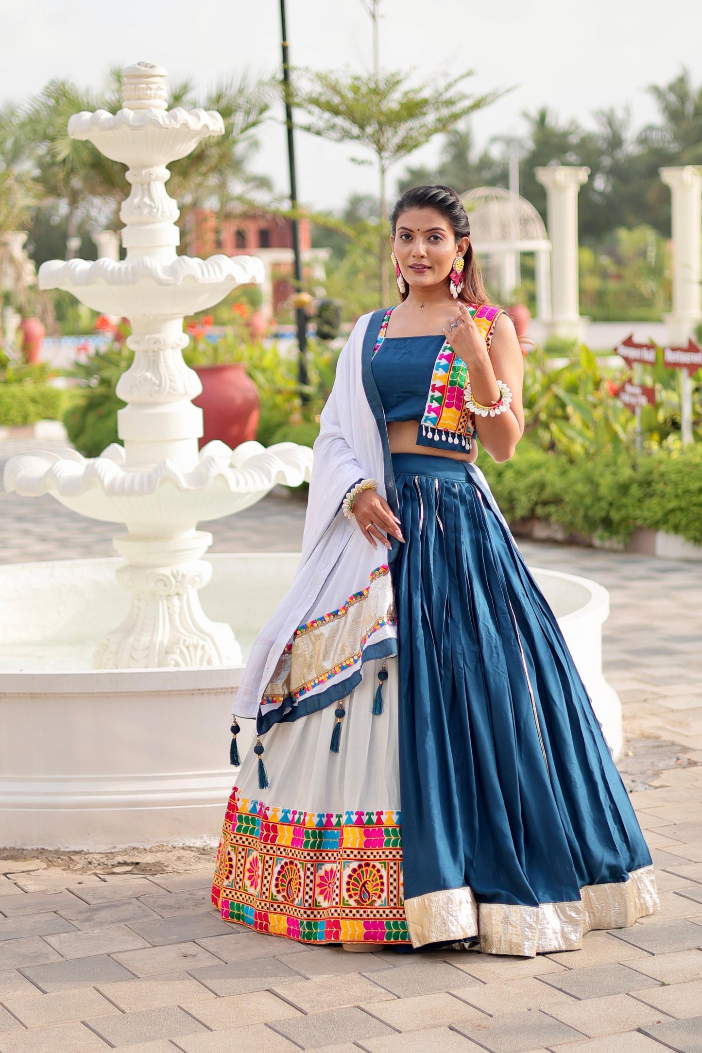 Navratri Special Gamathi Work Lehenga choli