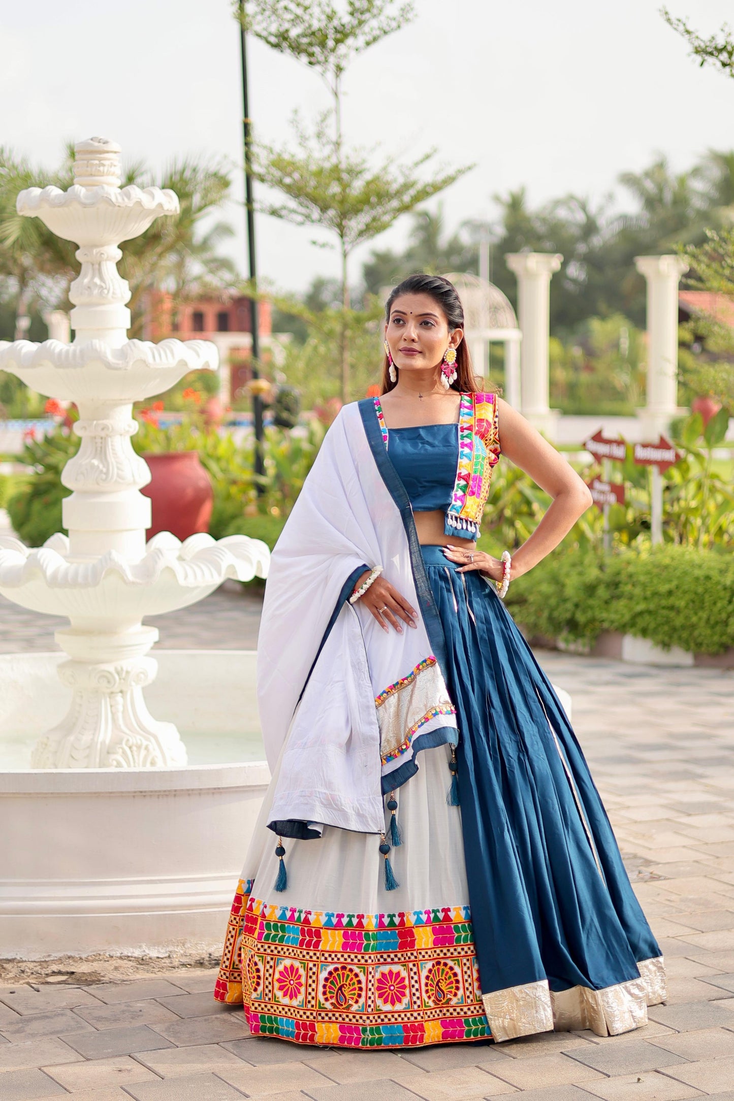 Navratri Special Gamathi Work Lehenga choli