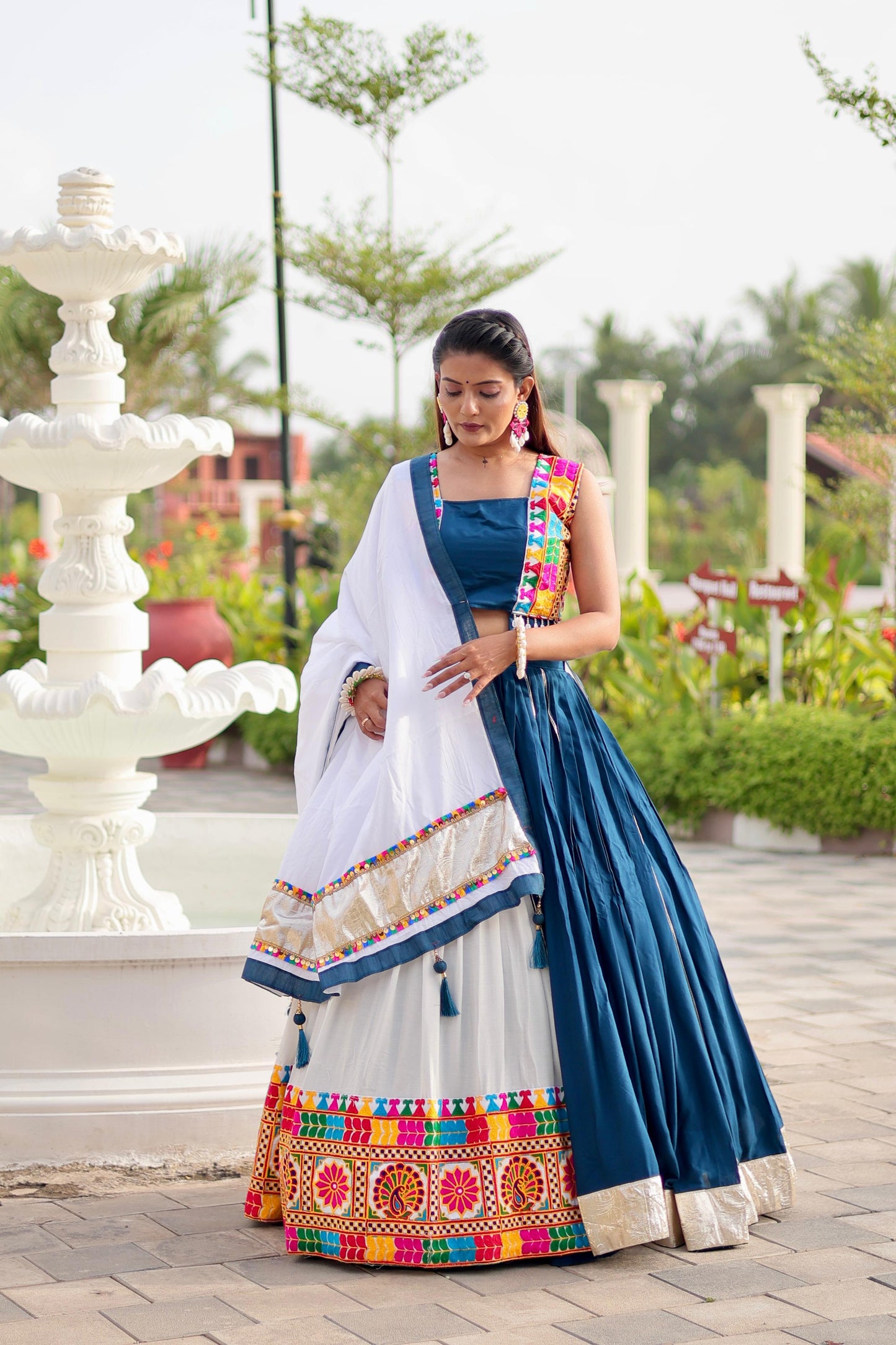 Navratri Special Gamathi Work Lehenga choli