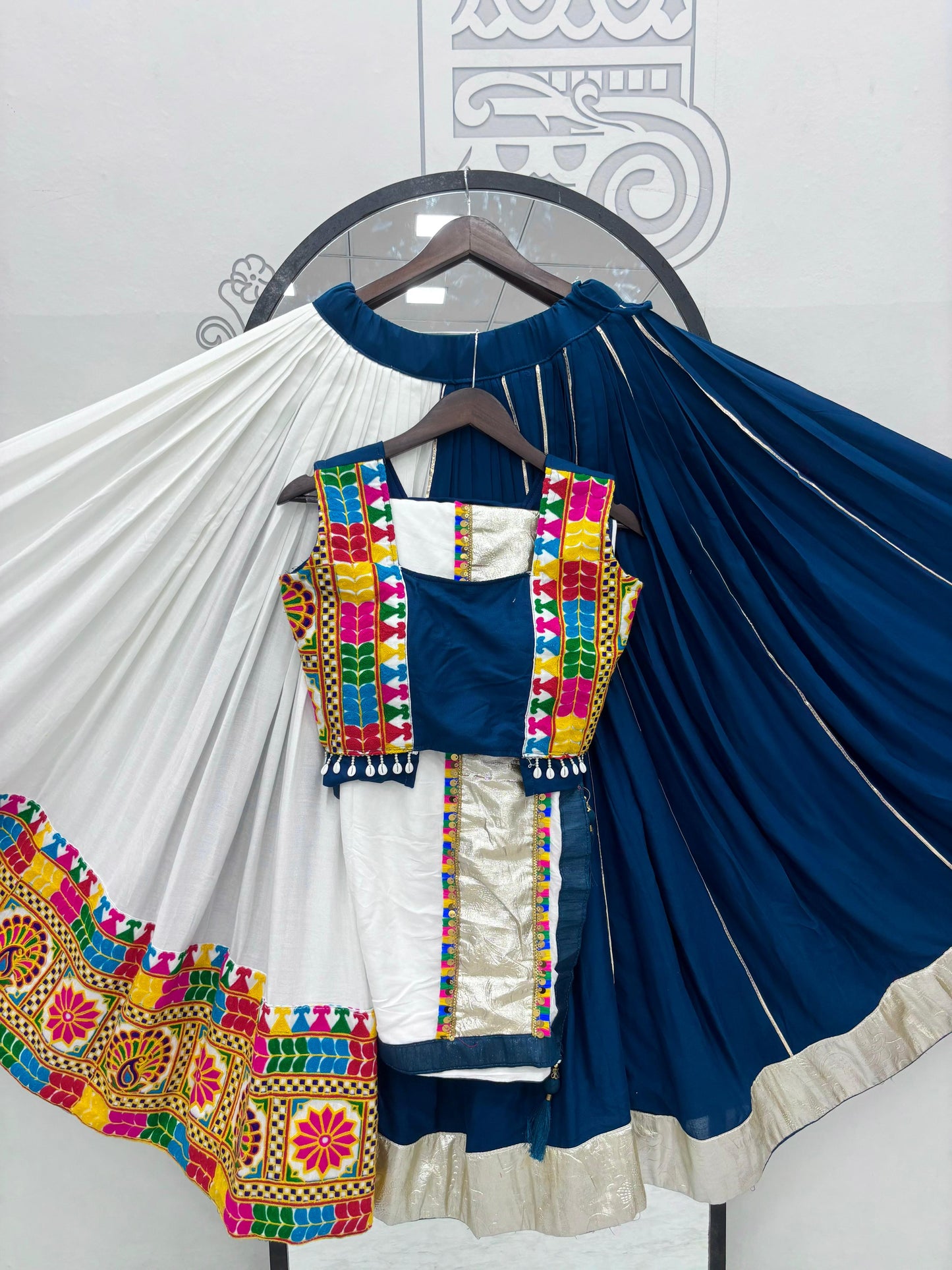 Navratri Special Gamathi Work Lehenga choli