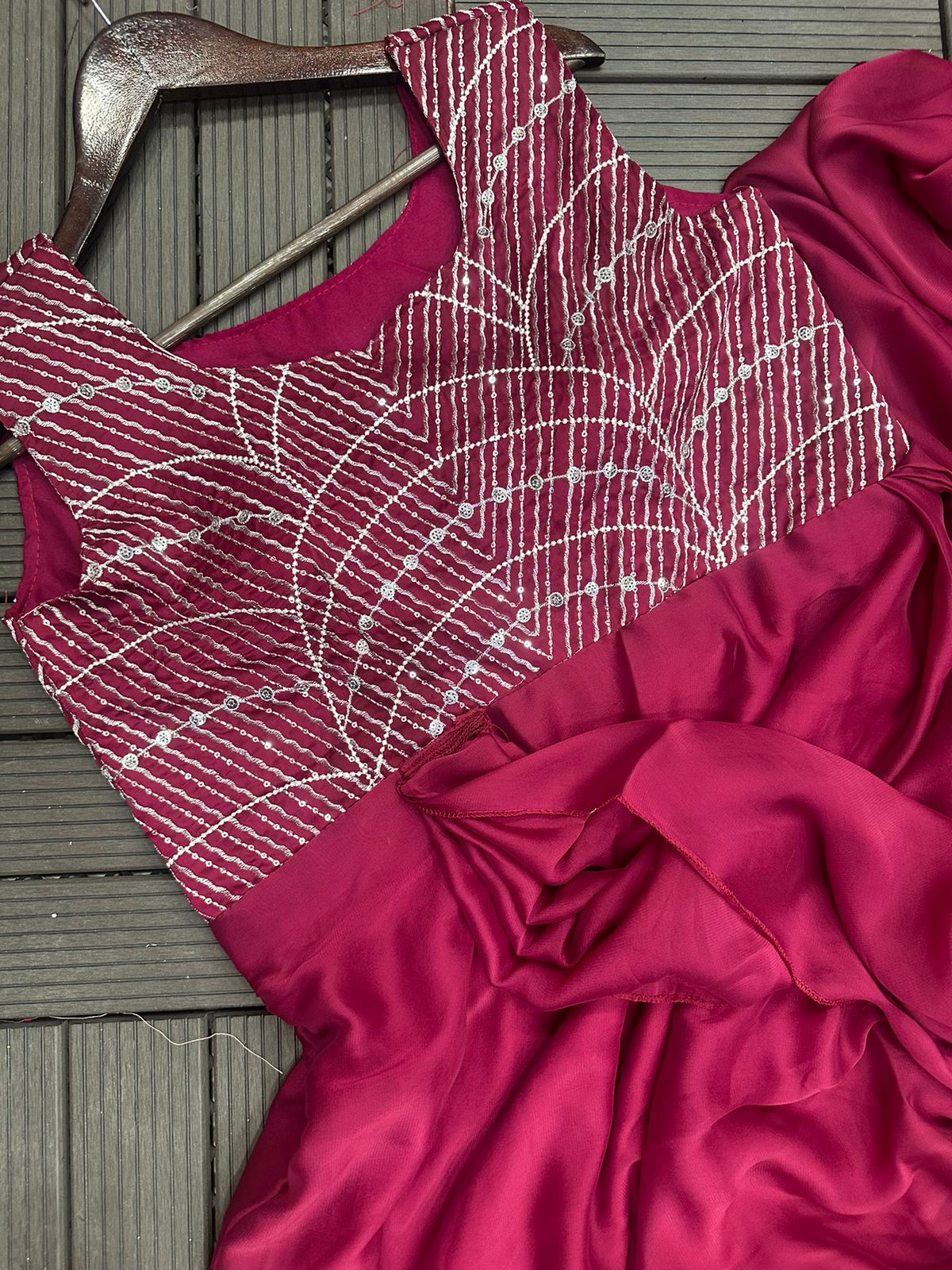 Presenting By New Party Wear designer gown Saree