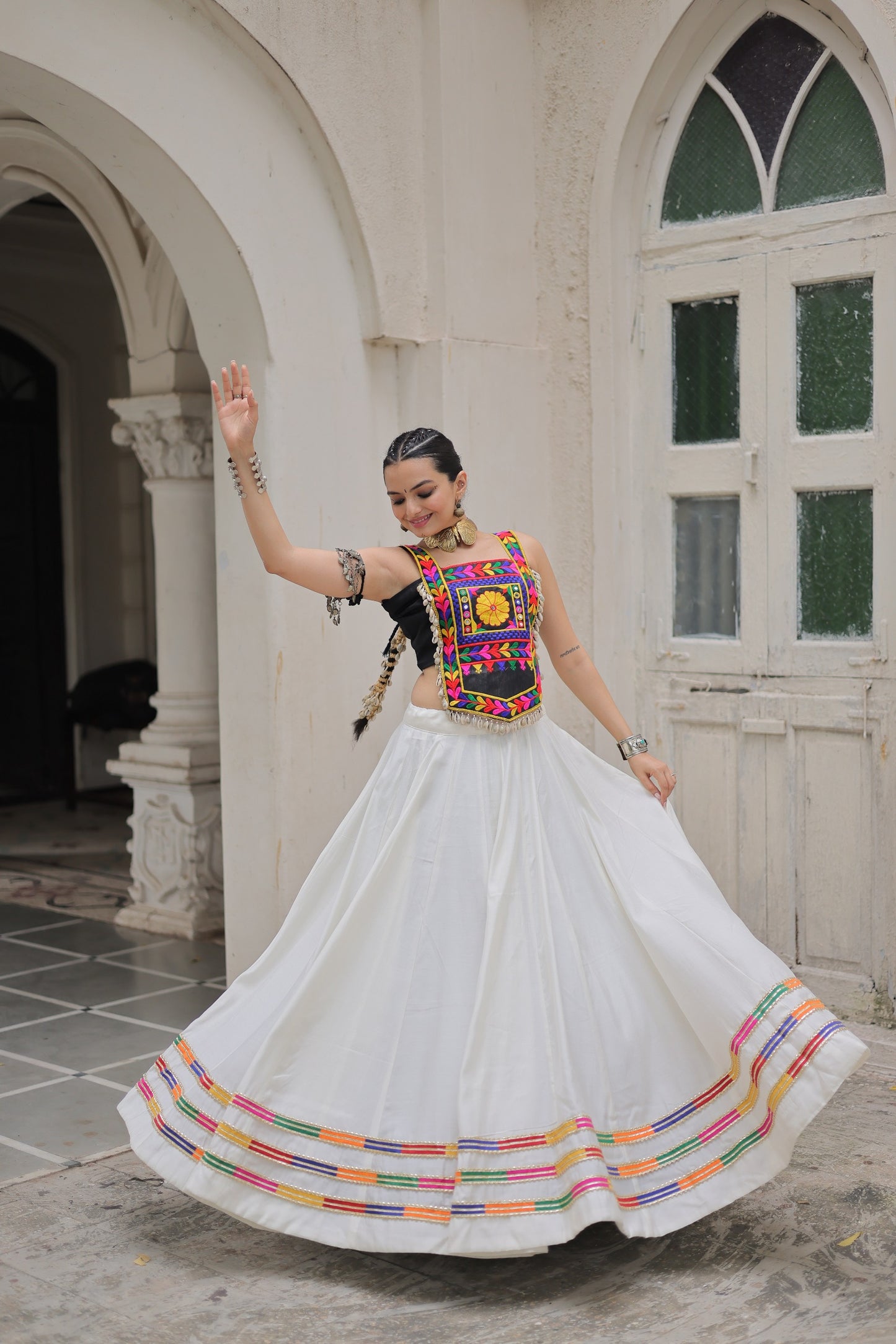For this upcoming Navaratri season our exclusive full stitched lehenga choli