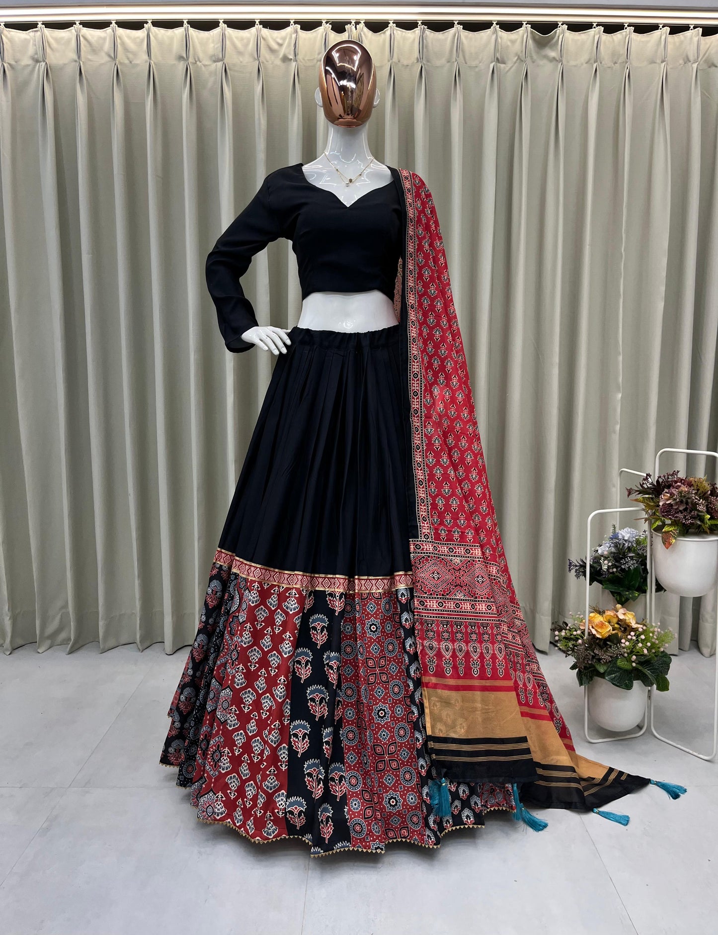 For this upcoming Navaratri season our exclusive full stitched lehenga choli