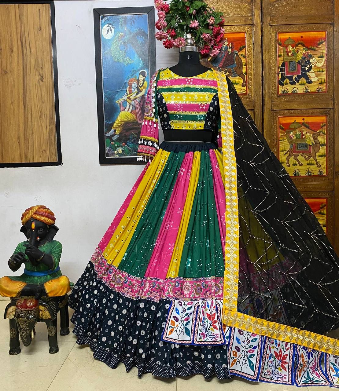 Presenting new designer printed navratri special lahenga choli