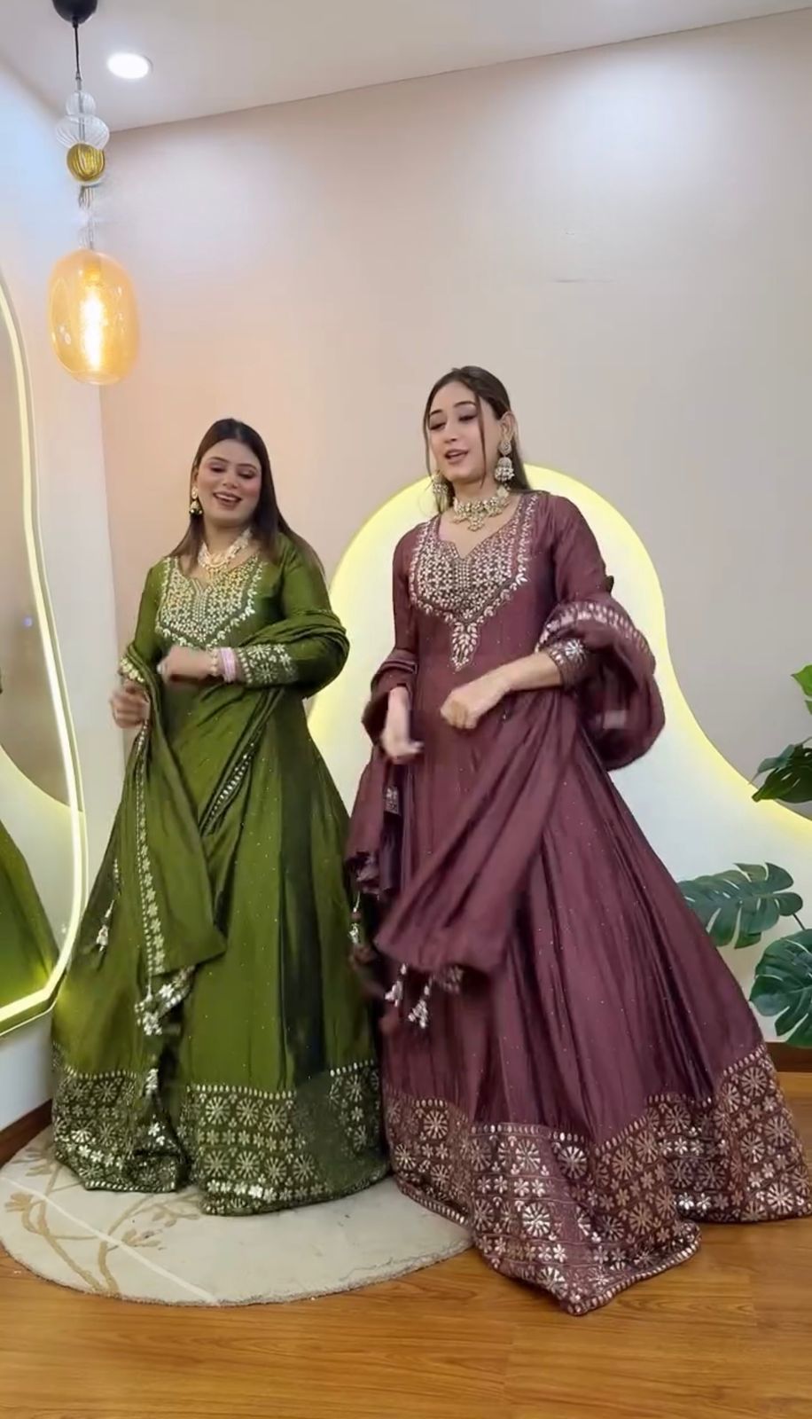 Presenting New Designer Collection In Roman simmer silk With Embroidery Work Top-Bottom And Dupatta Set Fully Stitched Ready To Wear