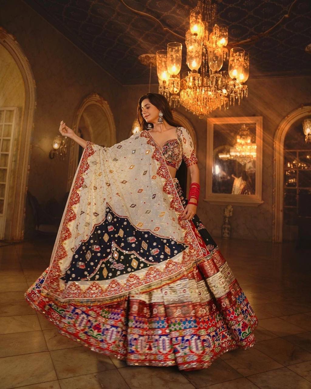 Presenting new designer printed lahenga choli