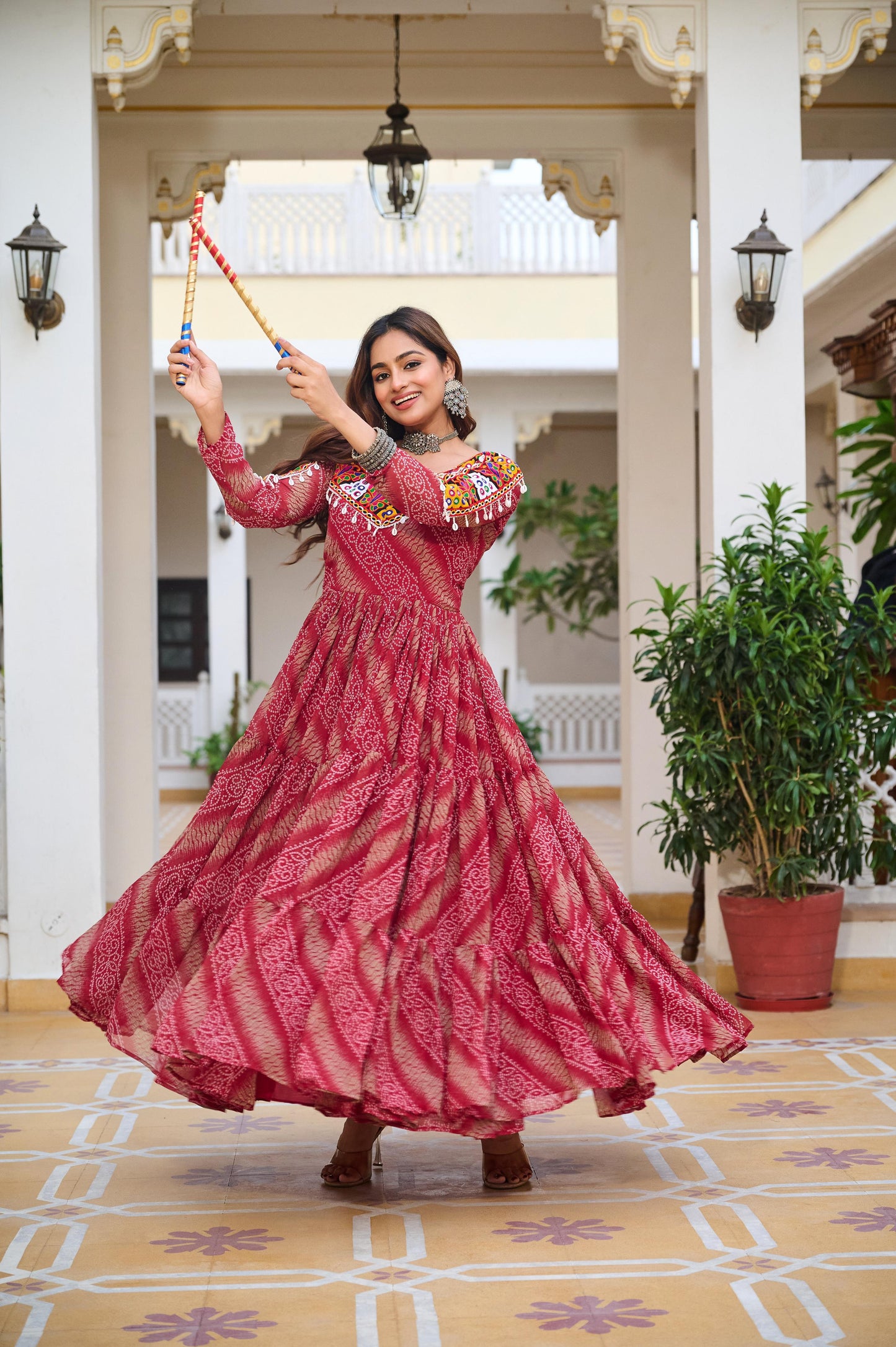 Launching Navratri Special Gamathi Work Gown