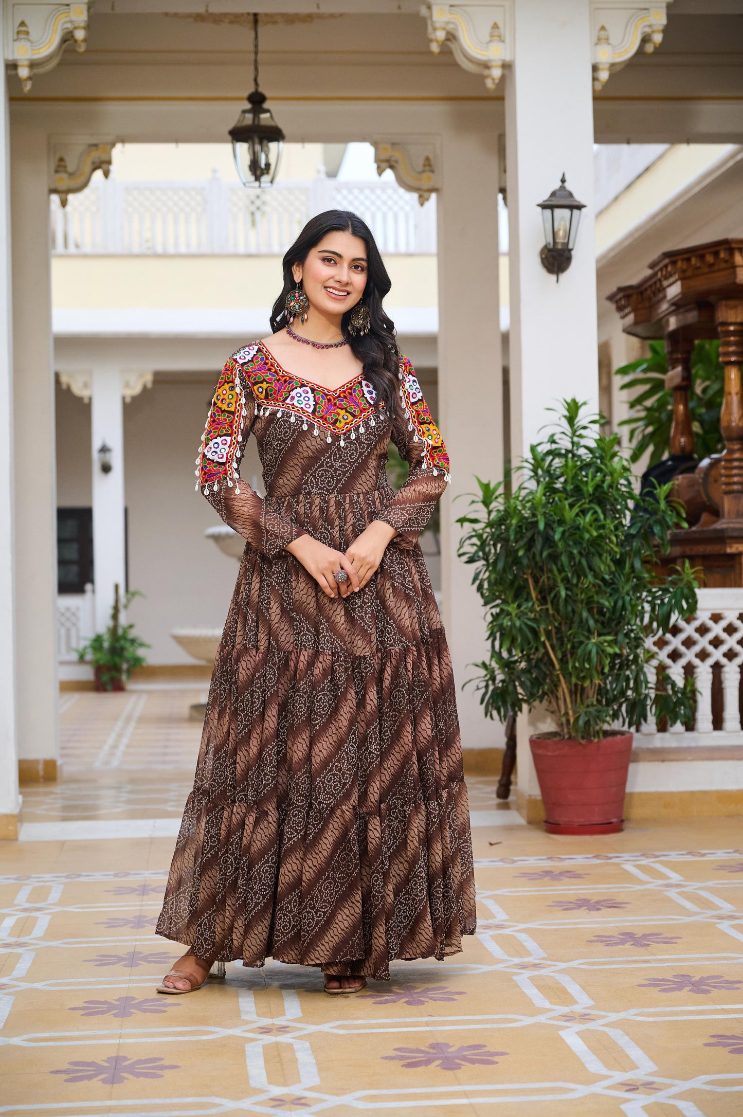 Launching Navratri Special Gamathi Work Gown