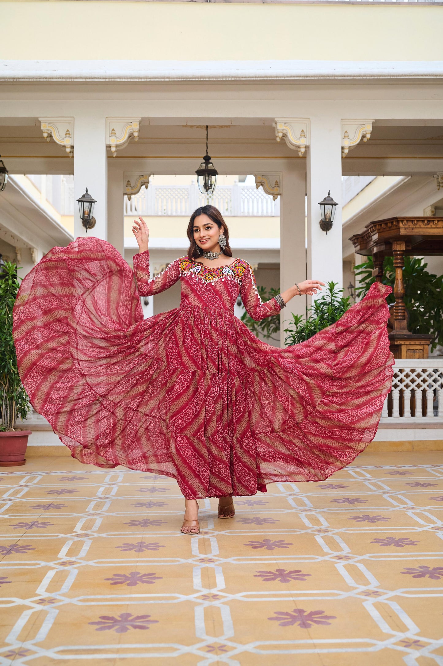 Launching Navratri Special Gamathi Work Gown