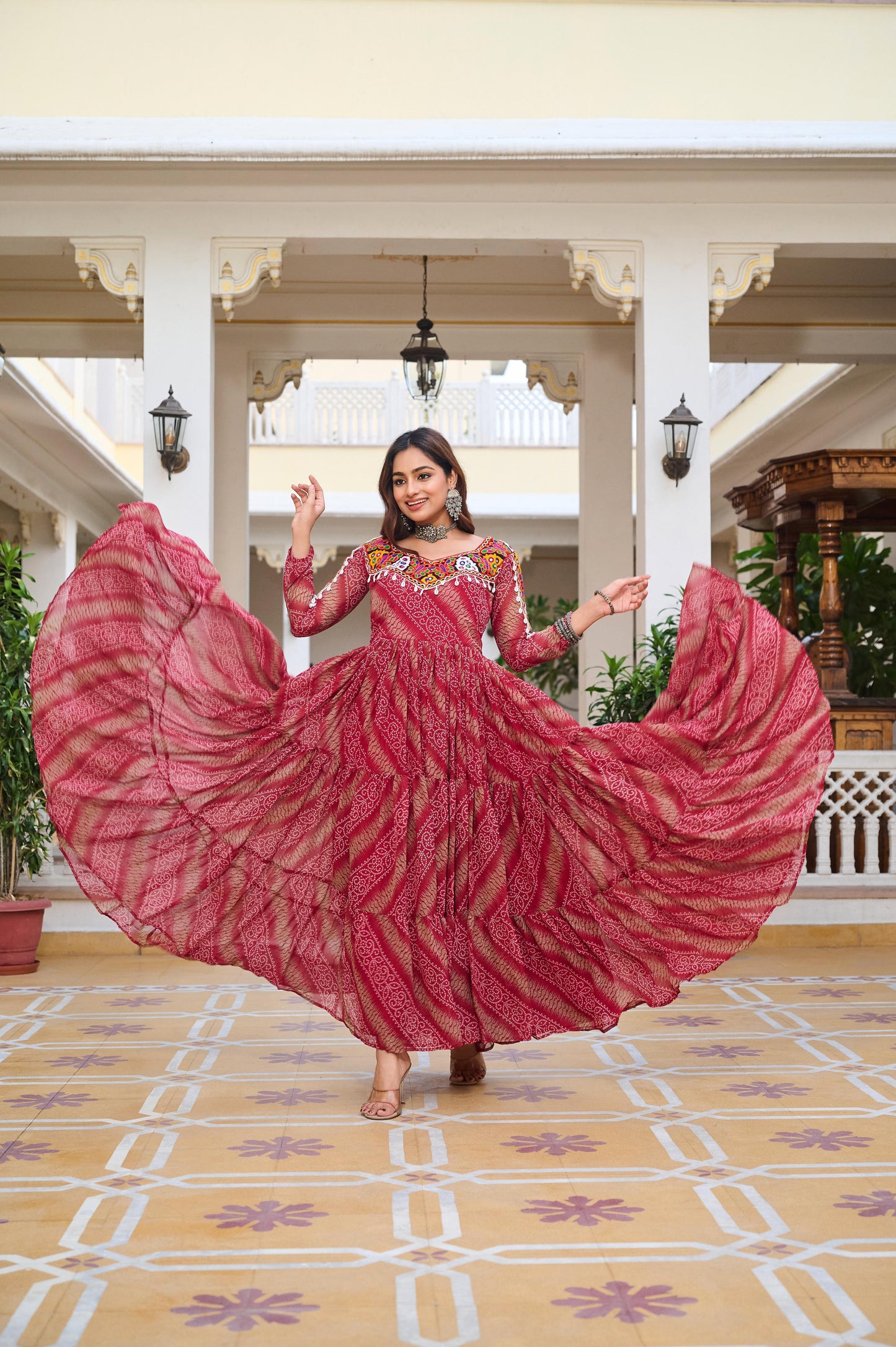Launching Navratri Special Gamathi Work Gown