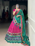 Monarch Latest Ikat Printed Patola Dola Silk Lehenga Choli With Traditiona Dupatta and Separate Blouse Pis