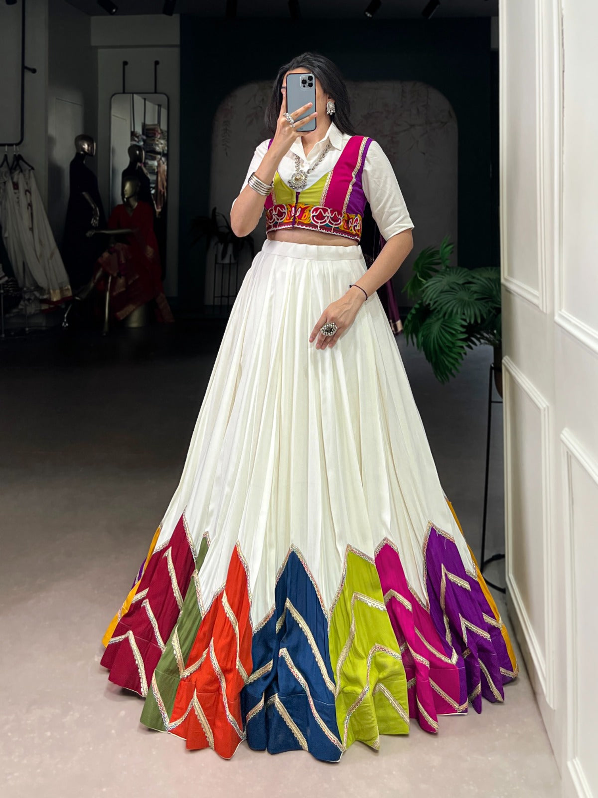 Pure Reyon Plain Work Navratri Chaniya Choli