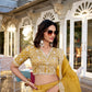 Mustard Zari Embroidered Sequins Lehenga For Celebrations Festive Wear