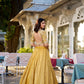 Mustard Zari Embroidered Sequins Lehenga For Celebrations Festive Wear