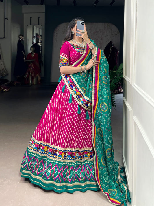 Monarch Latest Ikat Printed Patola Dola Silk Lehenga Choli With Traditiona Dupatta and Separate Blouse Pis