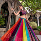 Multi Color Original Mirror Gamthi Work With Lace Touch Up Rayon Chaniya Choli