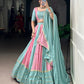 Light Pink Color Emboidery Work With Lace Touch Up Rayon Chaniya Choli