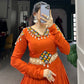 Women's Designer Trending Navaratri Cotton Plain & Gamthi Patch Lehenga Choli