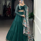 Memorial Green Thread embroidered Work Georgette Lehenga Choli