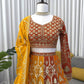 Foux Gorgette Intricate Thread & Sequnce Embroidery Lehenga